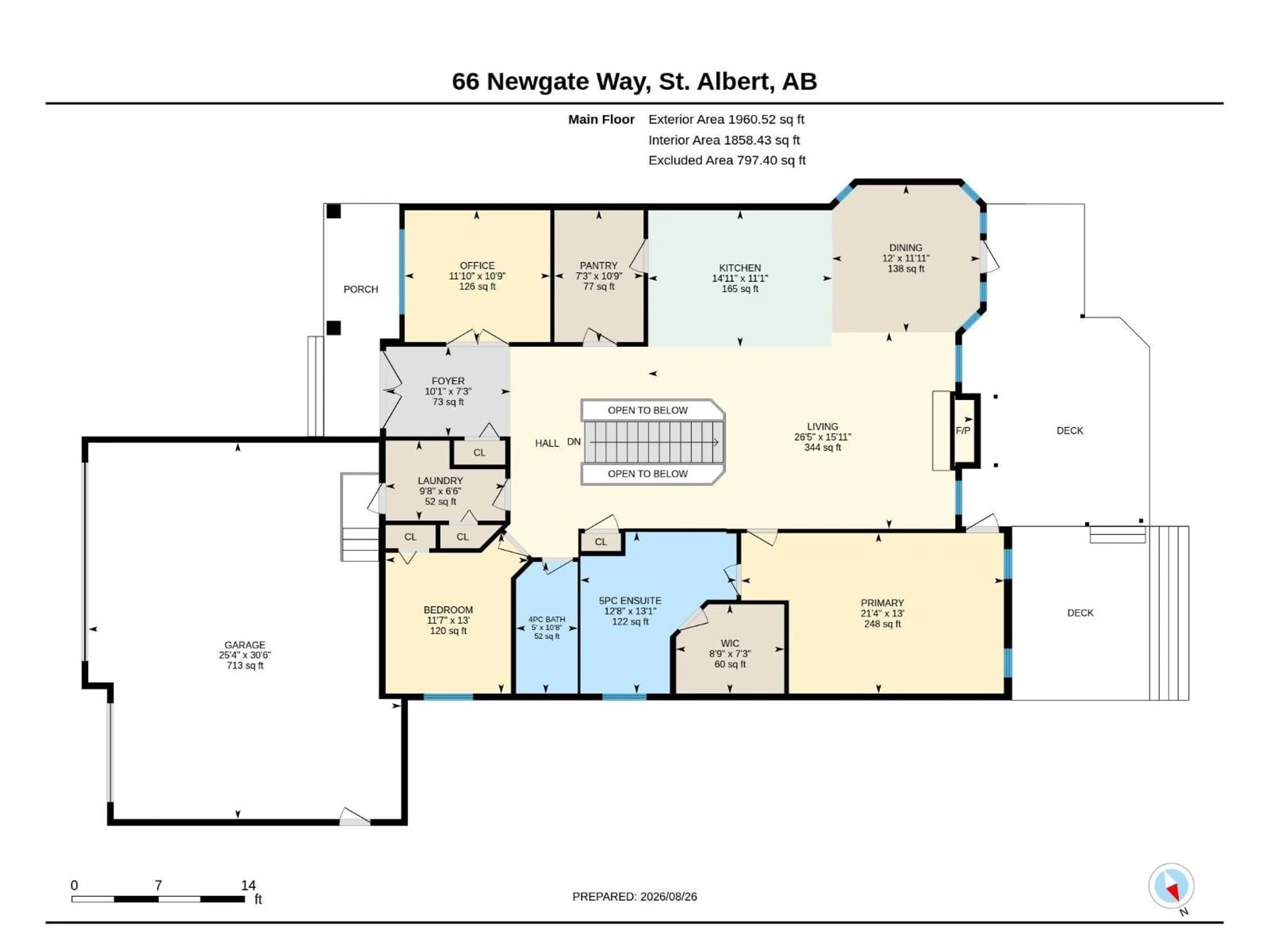 Floor plan for 66 NEWGATE WY, St. Albert Alberta T8N4H1