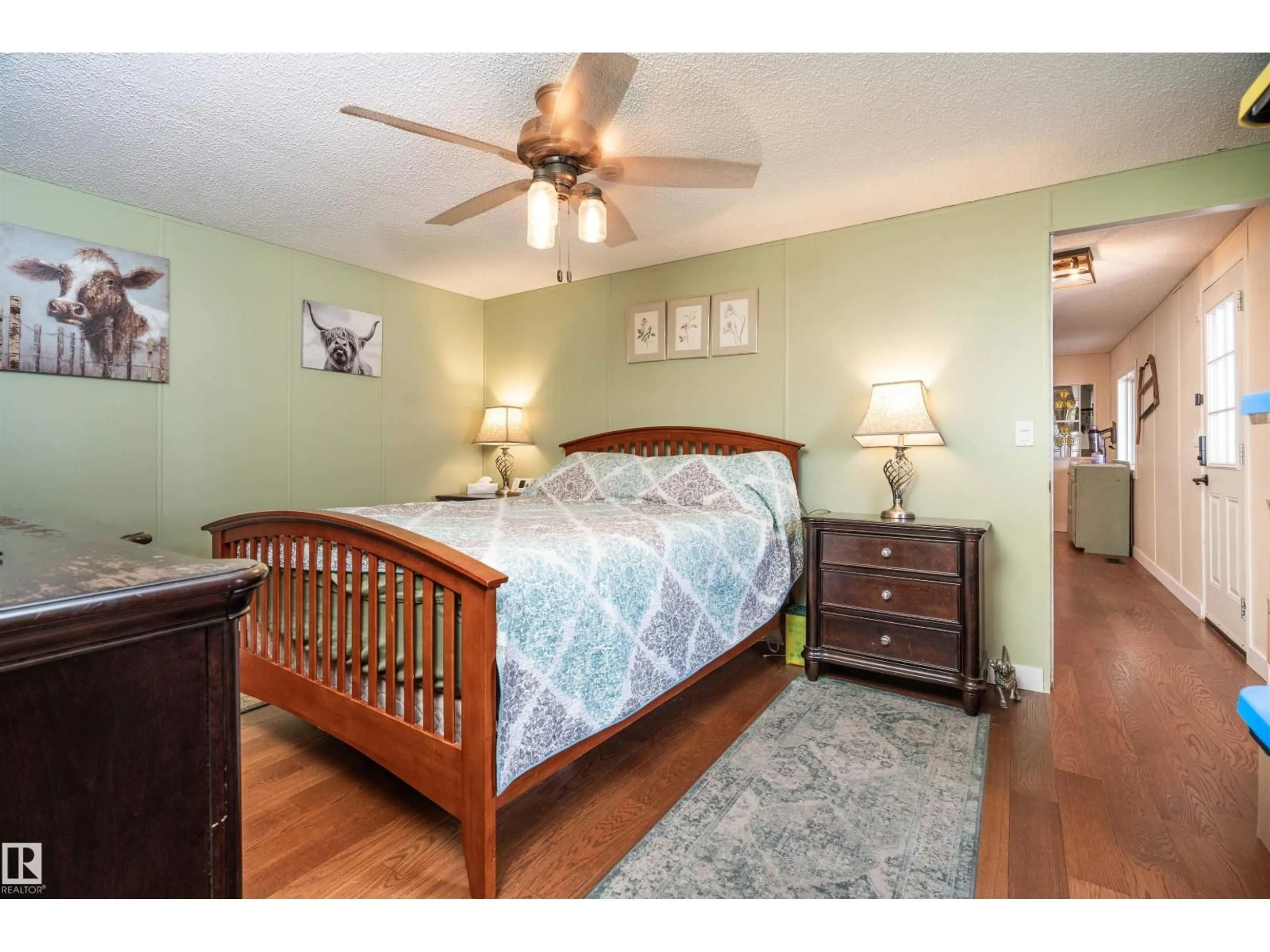 Bedroom with bed, wood/laminate floor for 1215 LAKE VISTA CRESCENT, Sherwood Park Alberta T8H1K5