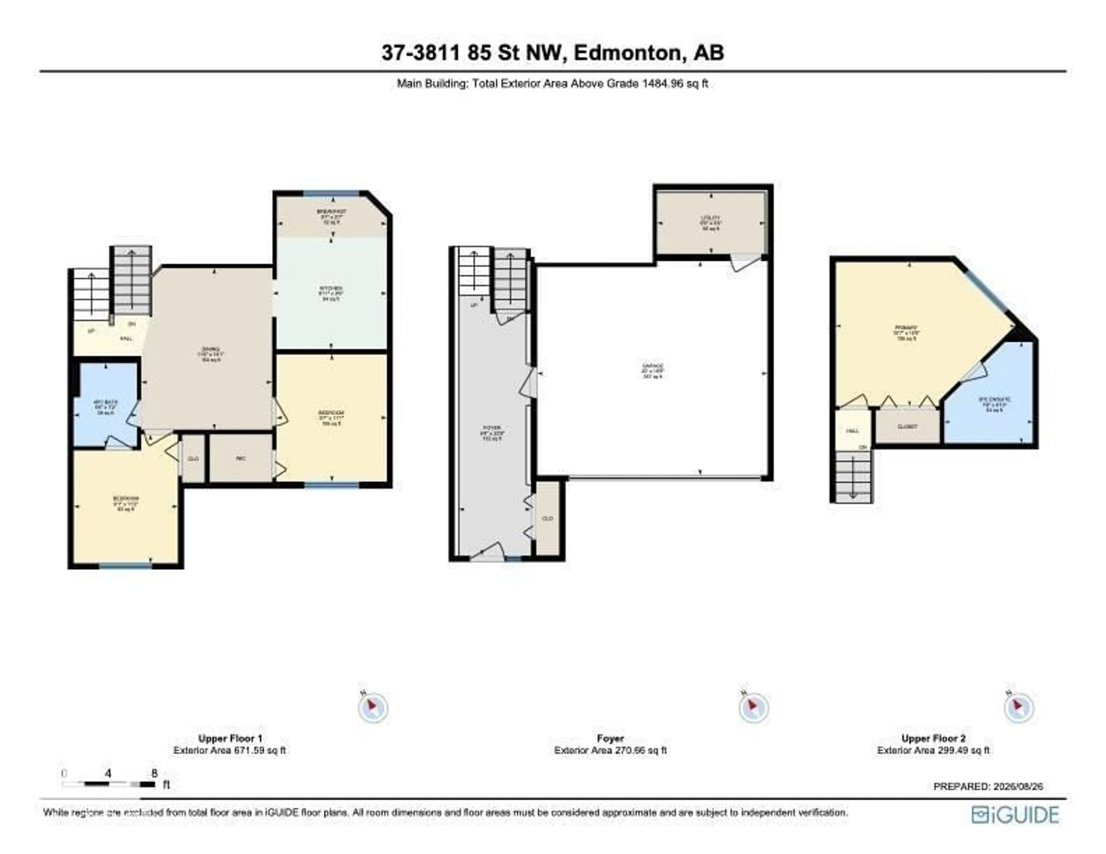 Floor plan for #37 - 3811 85 ST, Edmonton Alberta T6K4C7