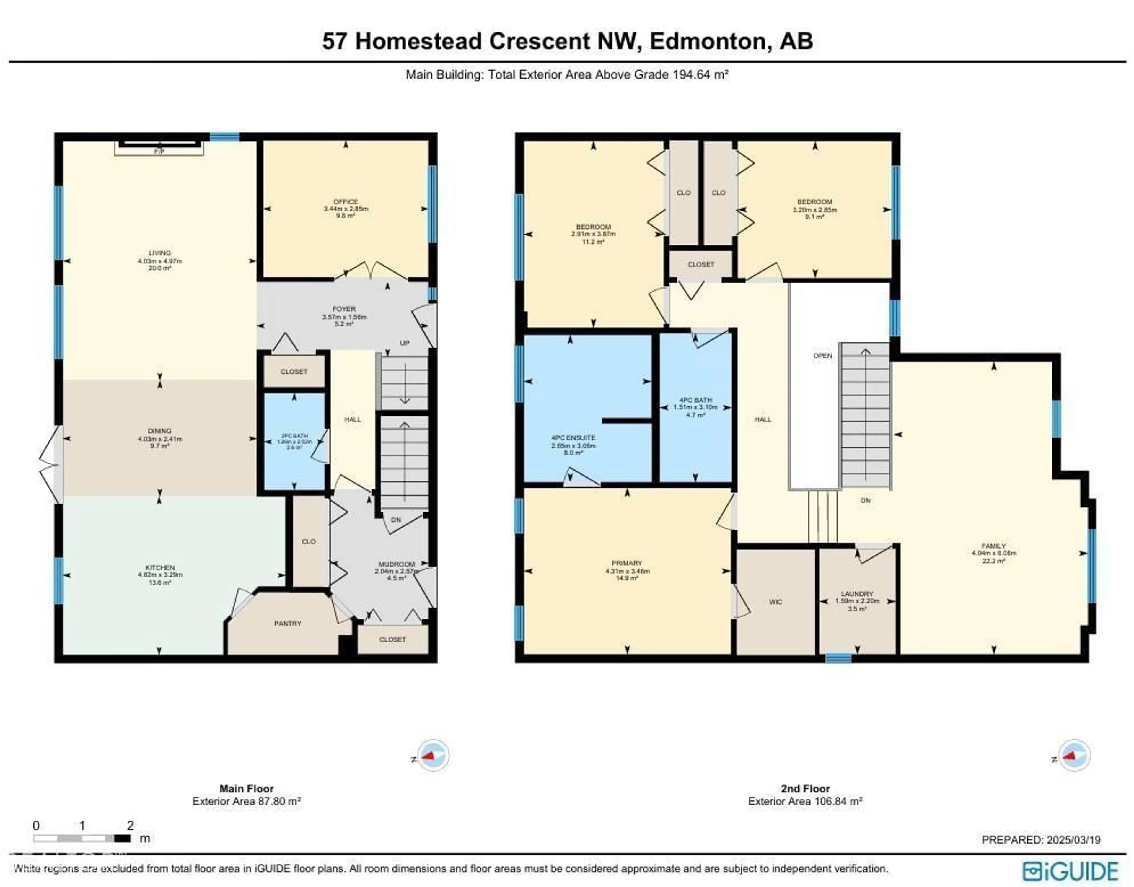 Floor plan for 57 HOMESTEAD CRESCENT, Edmonton Alberta T5A2Y1