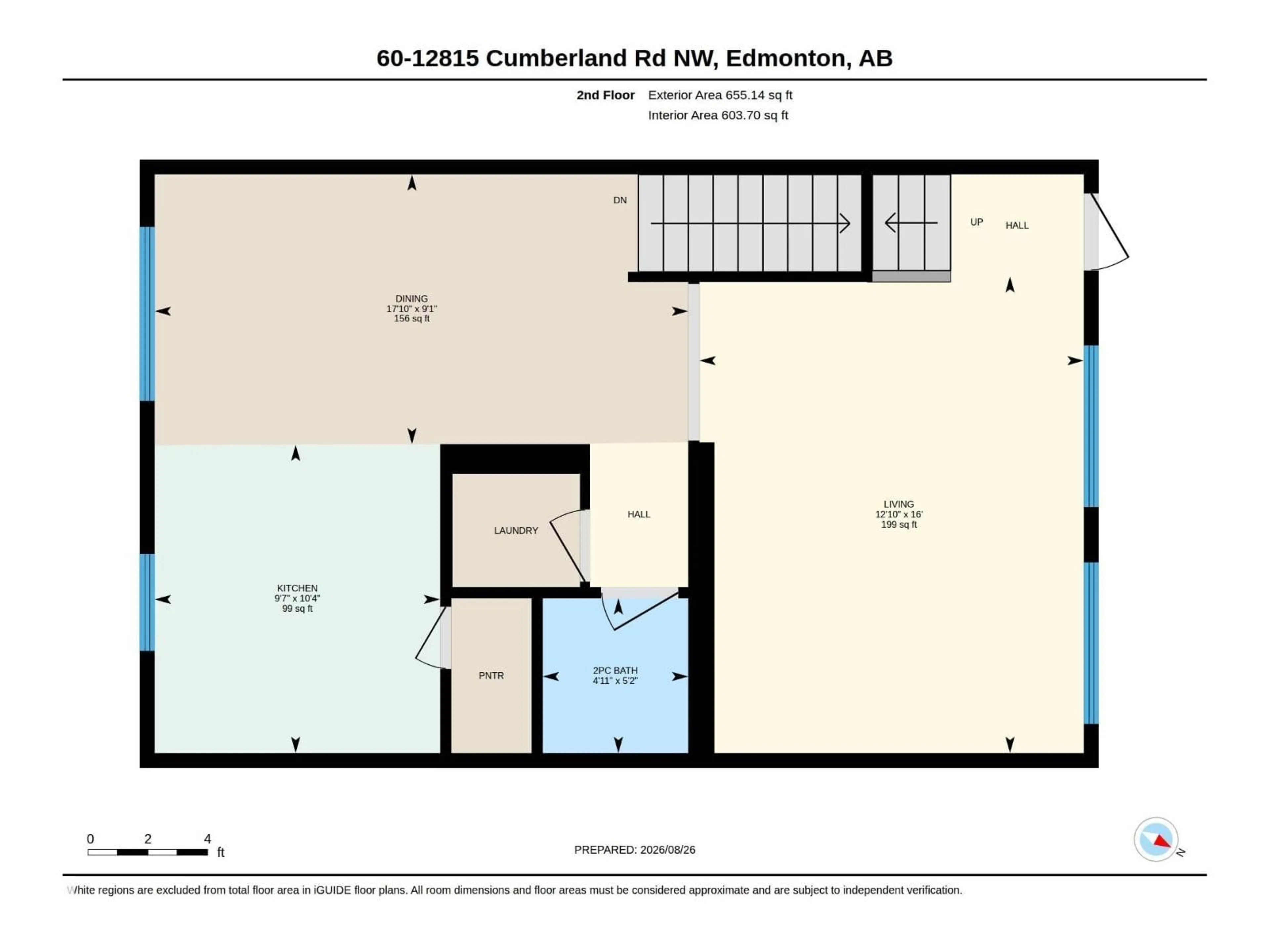 Floor plan for 12815 - 60 CUMBERLAND RD, Edmonton Alberta T6V0M2