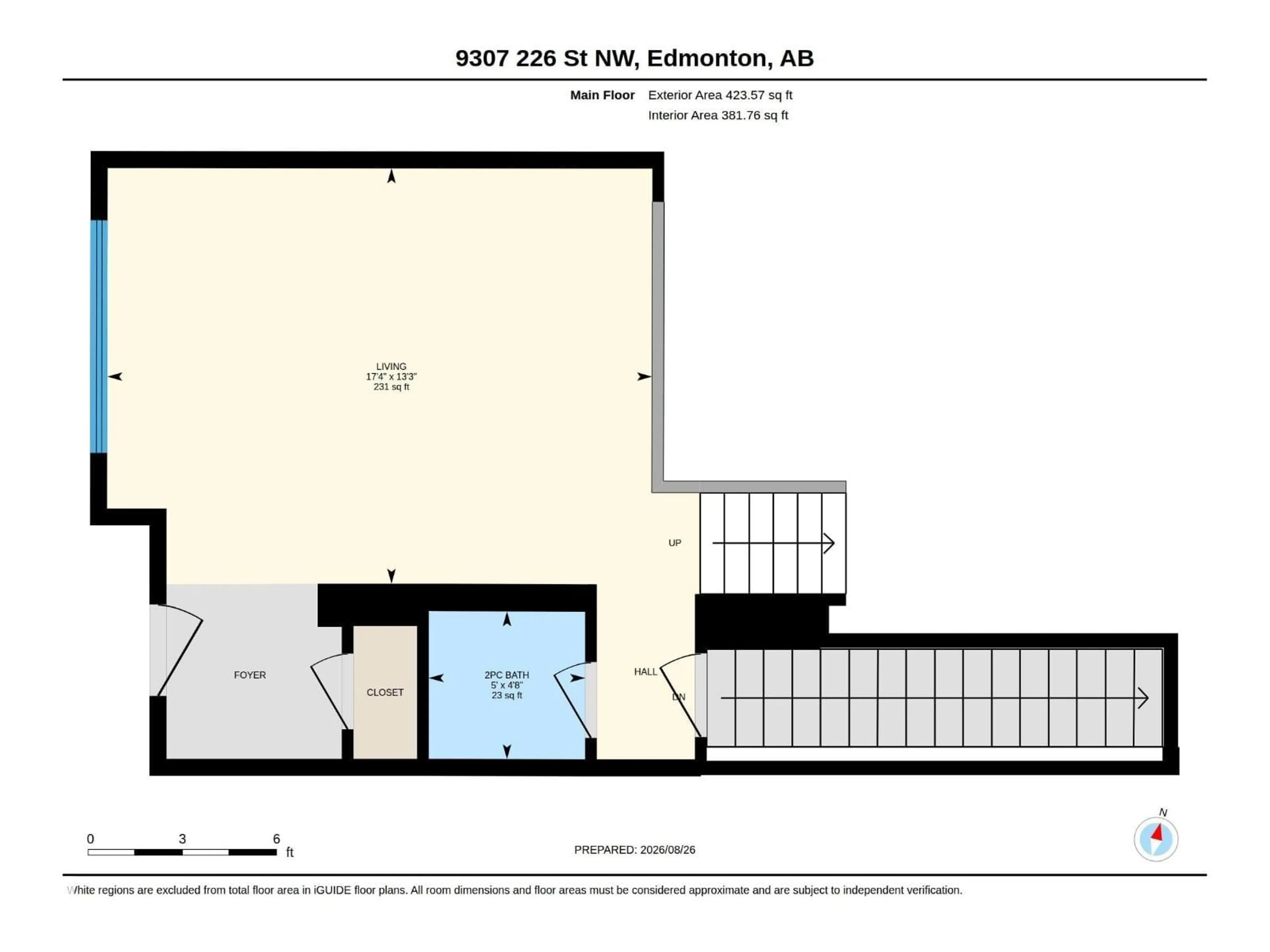 Floor plan for NW - 9307 226 ST, Edmonton Alberta T5T7R5