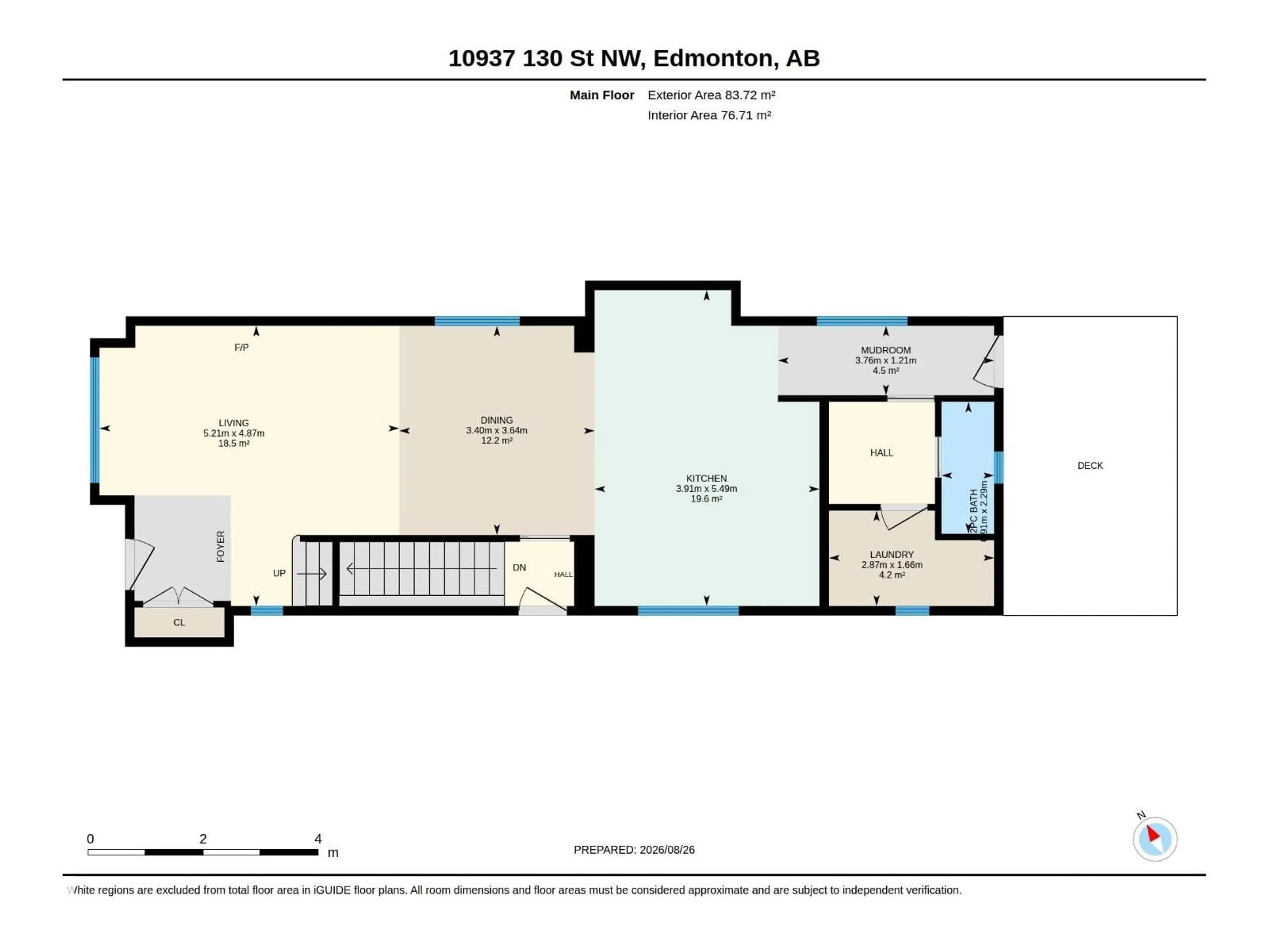 Floor plan for NW - 10937 130 ST, Edmonton Alberta T5M0Z4