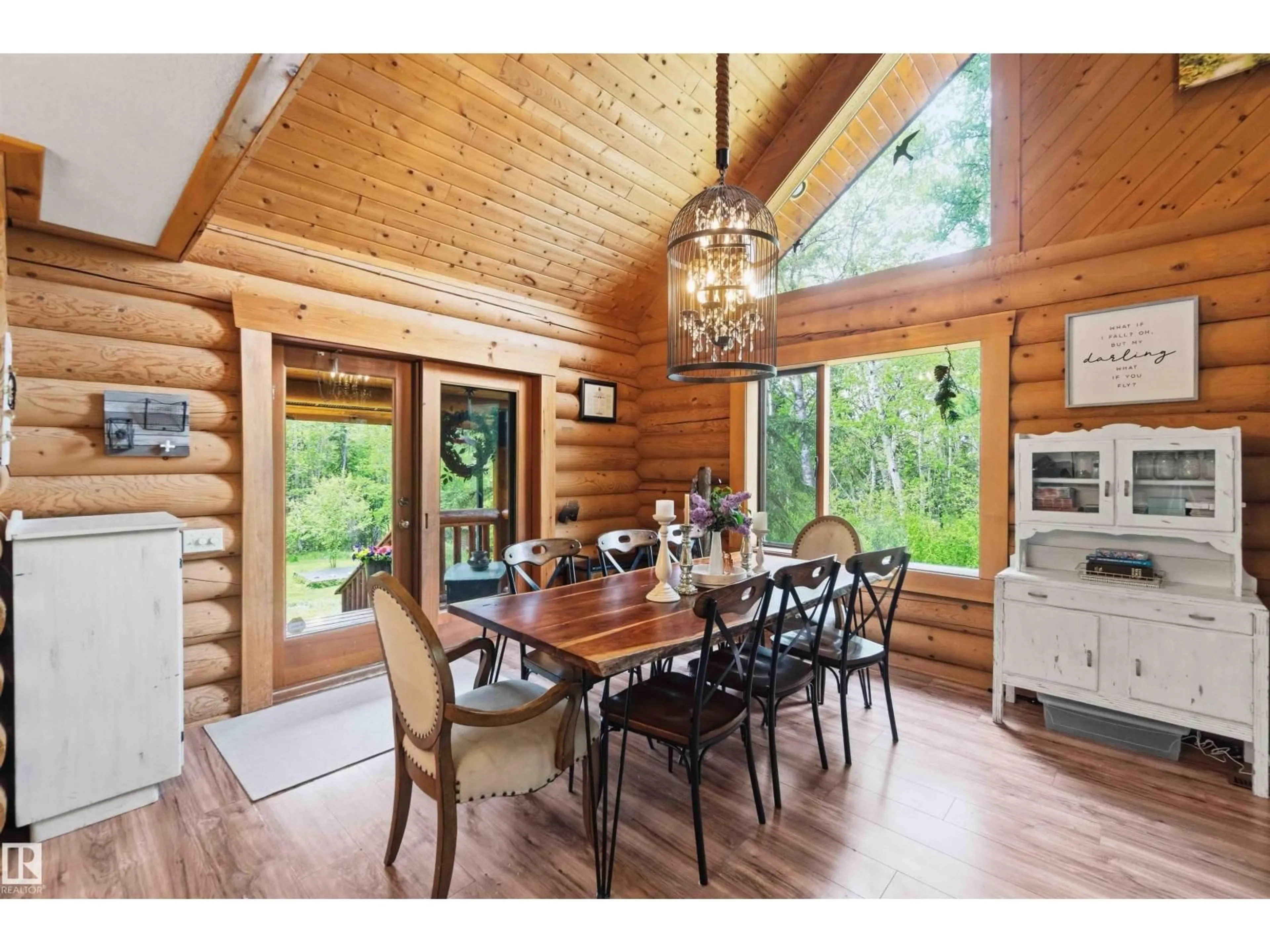 Dining room, wood/laminate floor for #17 A - 15031 TWP ROAD 462, Rural Wetaskiwin County Alberta T0C2V0