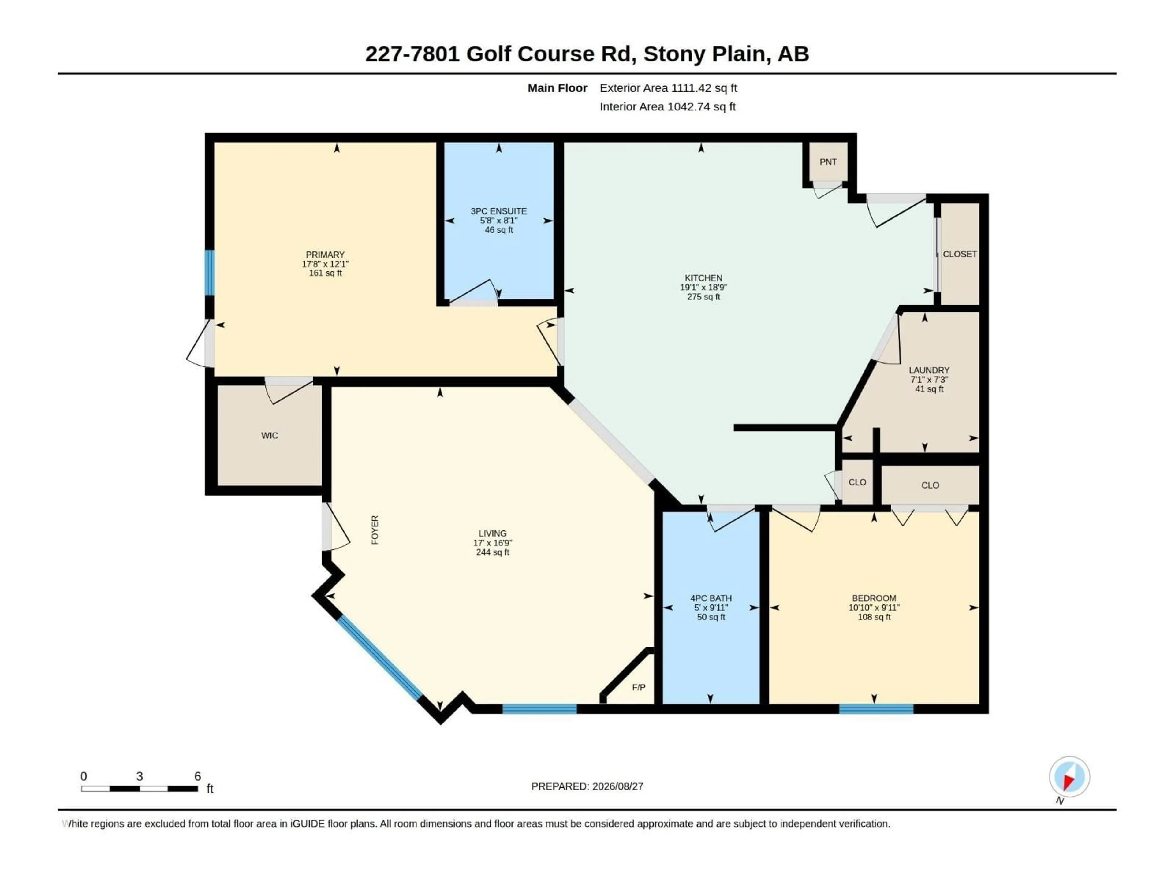 Floor plan for 227 7801 GOLF COURSE RD, Stony Plain Alberta T7Z0C7