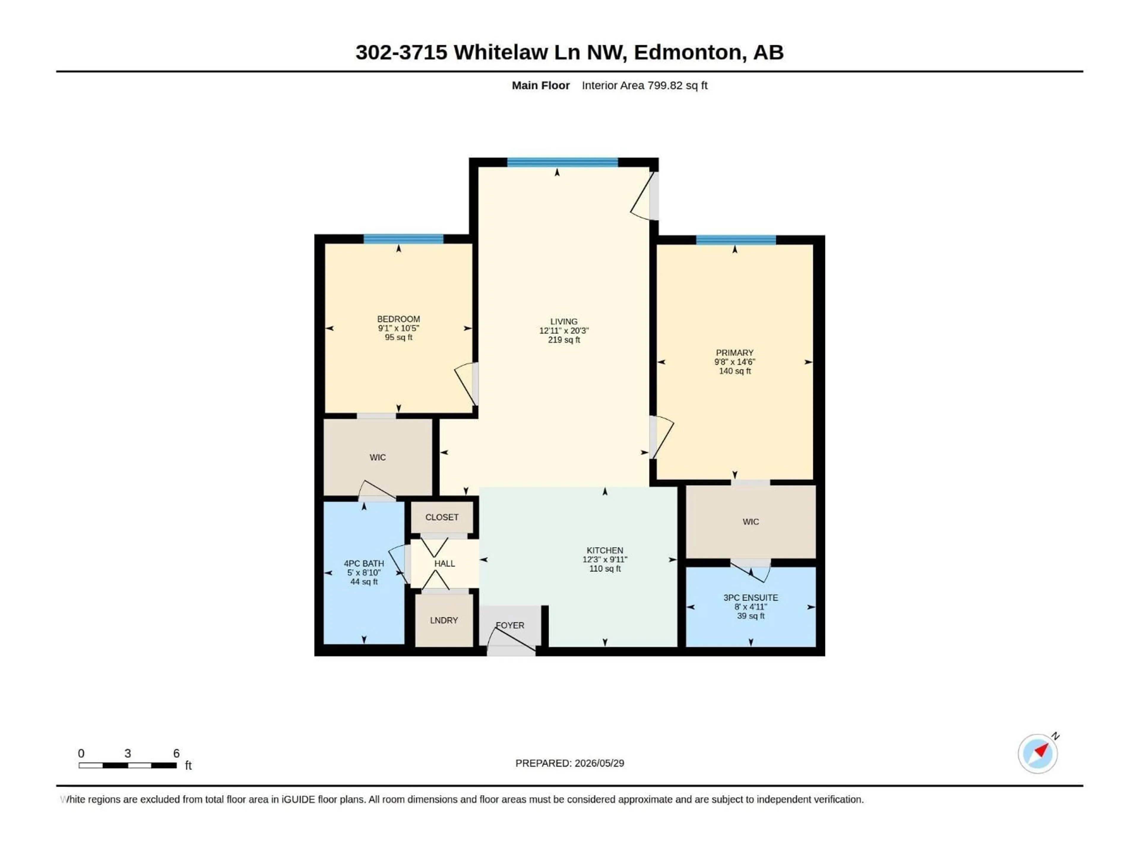 Floor plan for #302 - 3715 WHITELAW LN, Edmonton Alberta T6W2C3