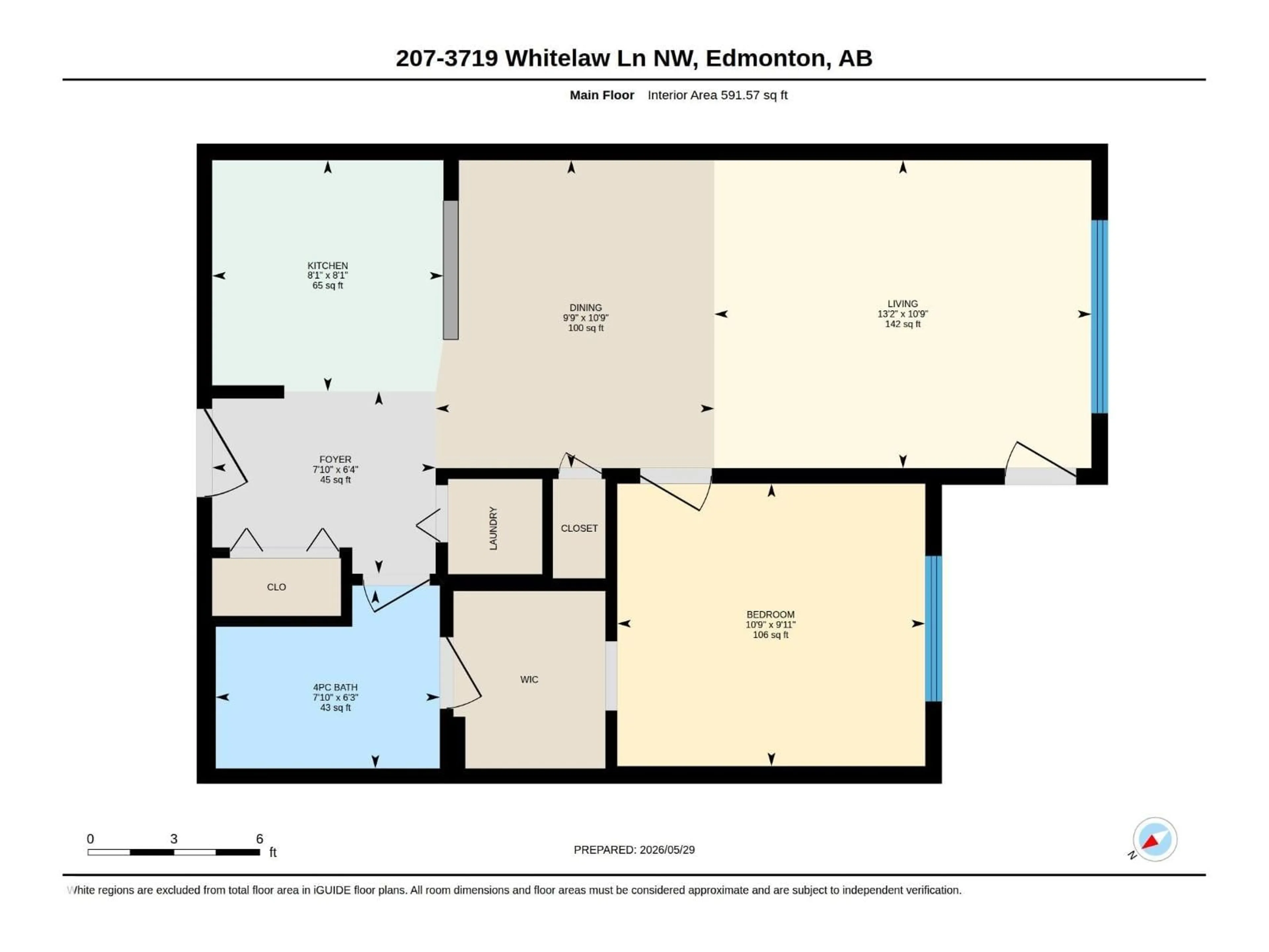 Floor plan for #207 - 3719 WHITELAW LN, Edmonton Alberta T6W2C3