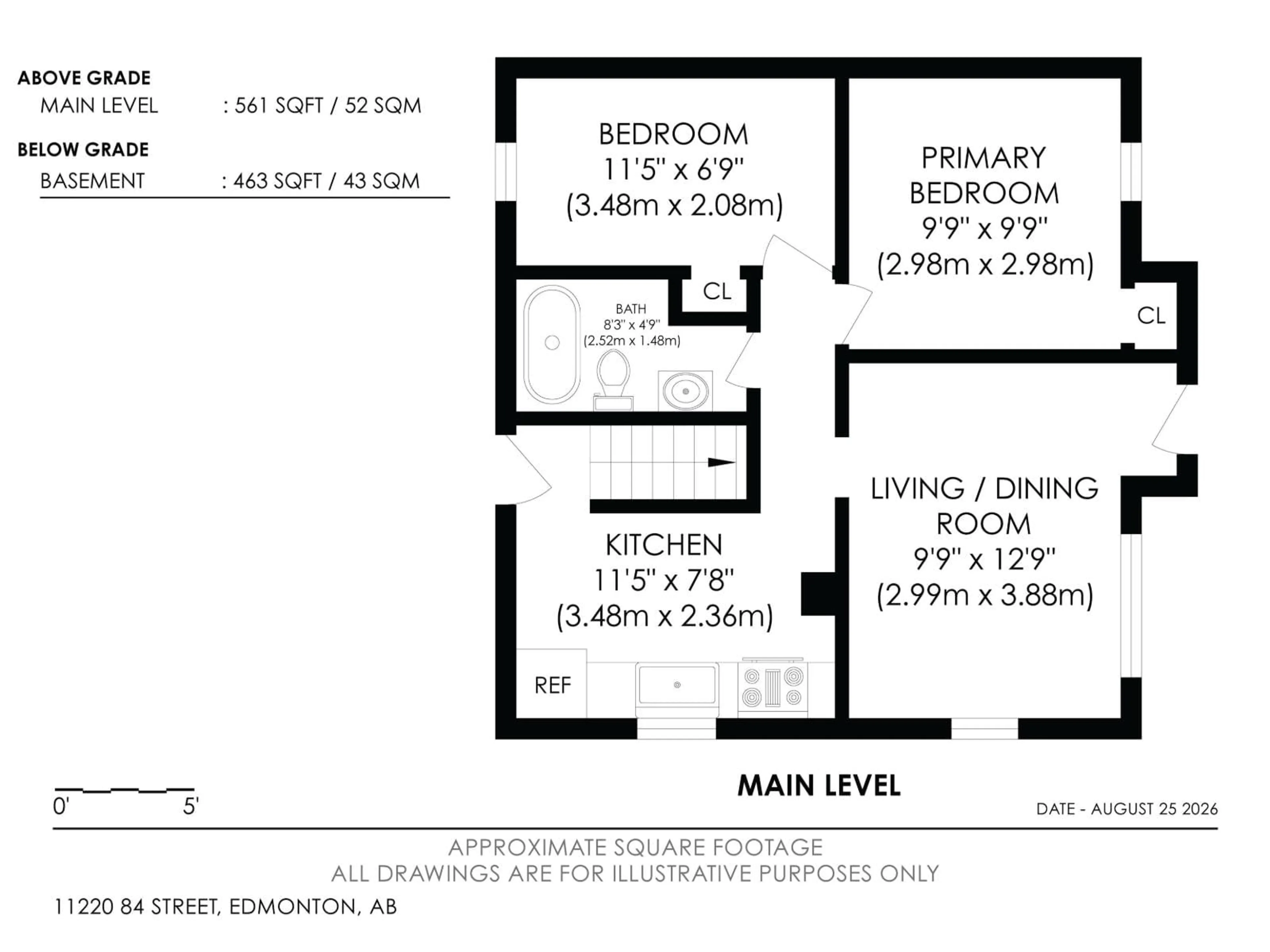 Floor plan for 11220 84 ST, Edmonton Alberta T5B3A9