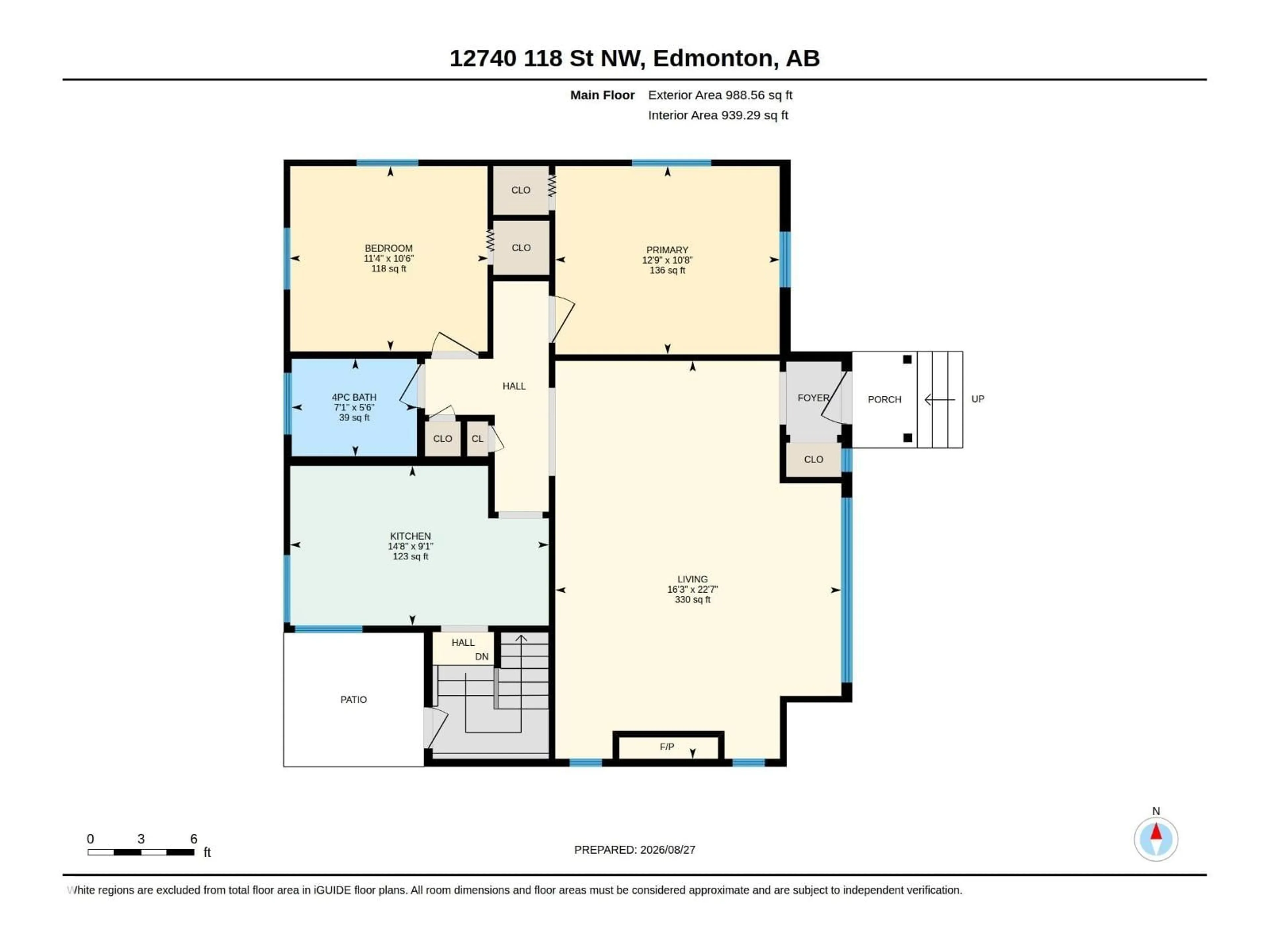 Floor plan for 12740 118 ST, Edmonton Alberta T5E5K8