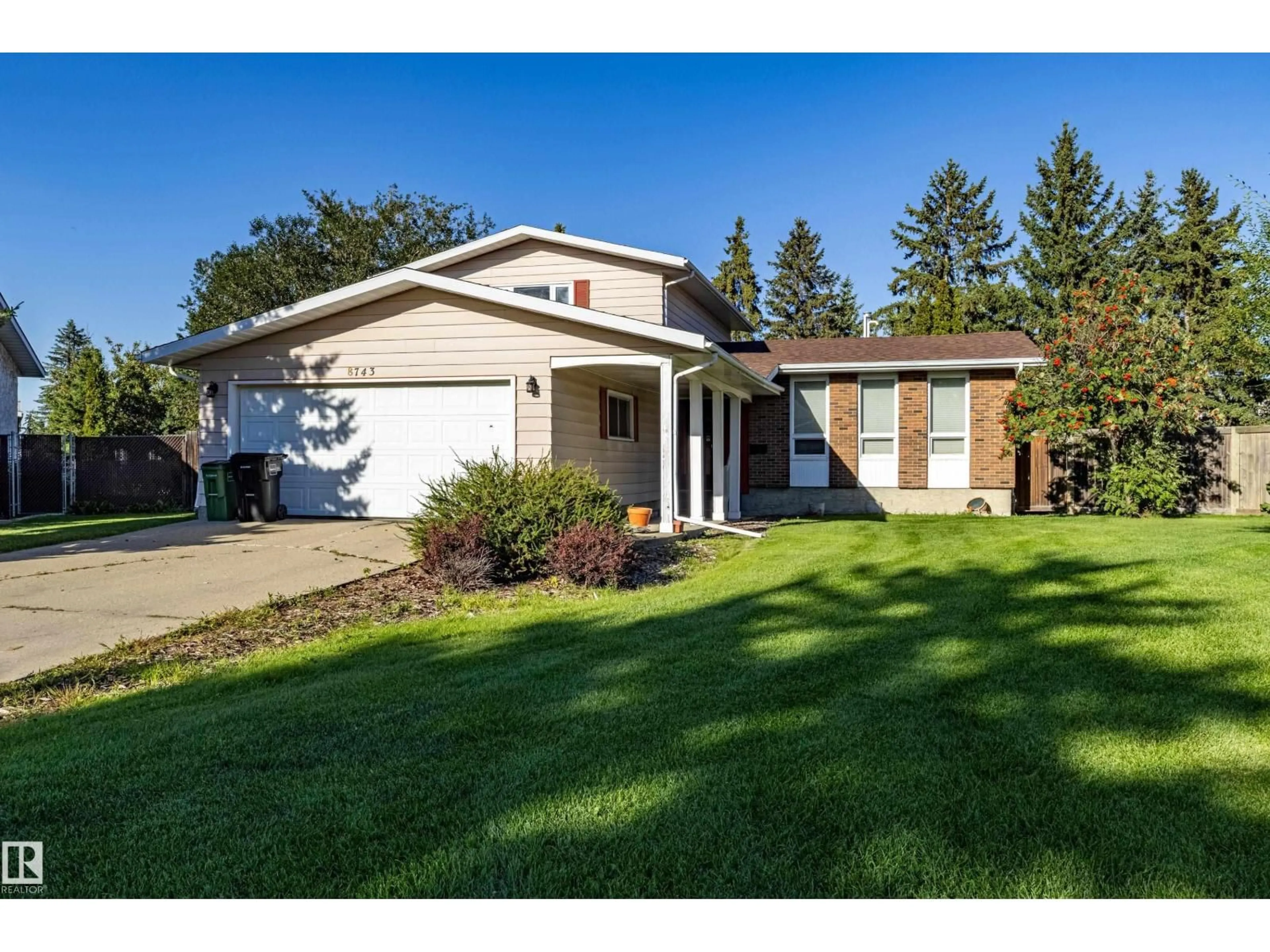 Home with vinyl exterior material, street for 8743 179 ST, Edmonton Alberta T5T0X4