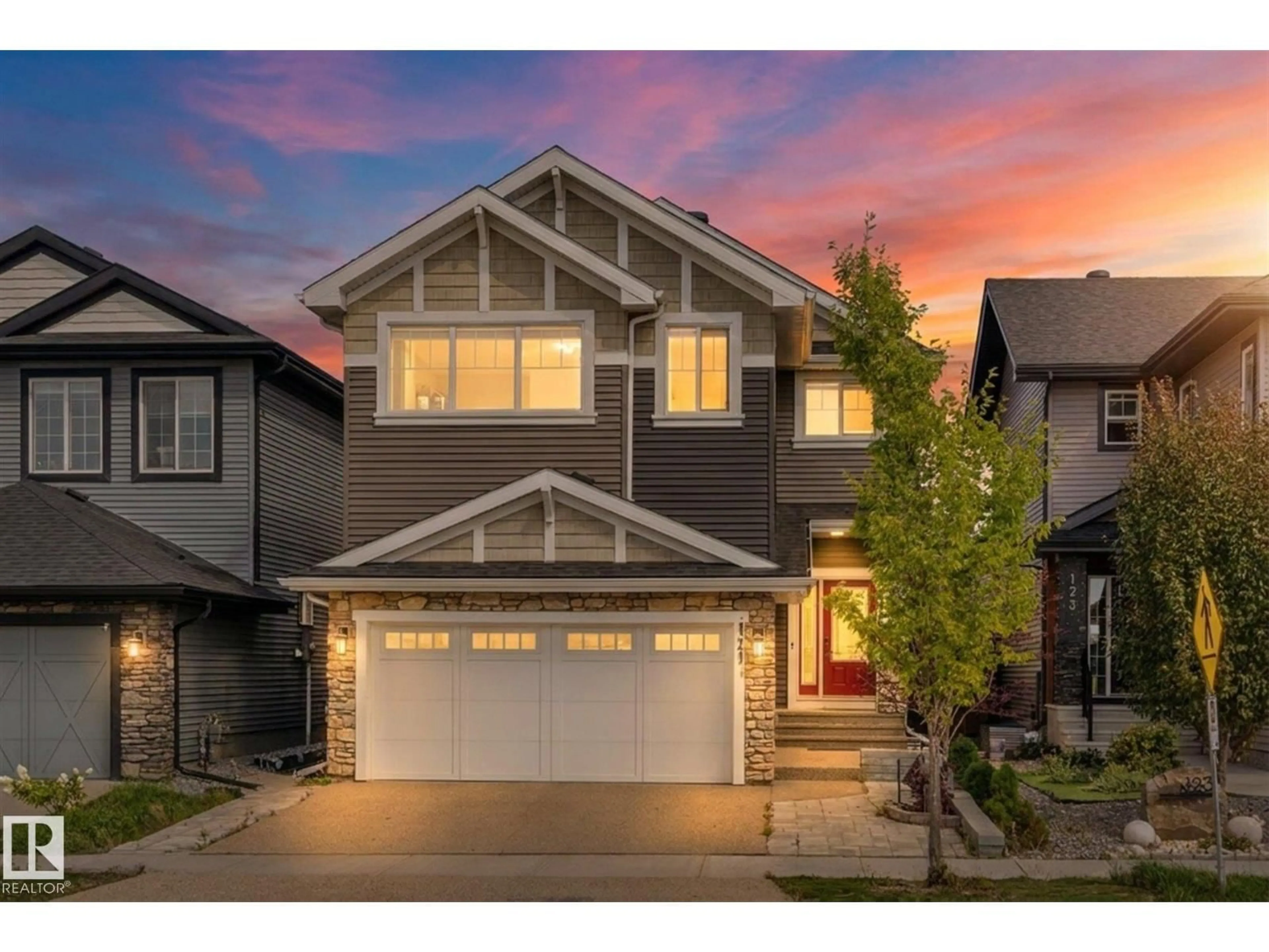 Home with vinyl exterior material, street for 121 GLENRIDDING RAVINE RD, Edmonton Alberta T6W4K8