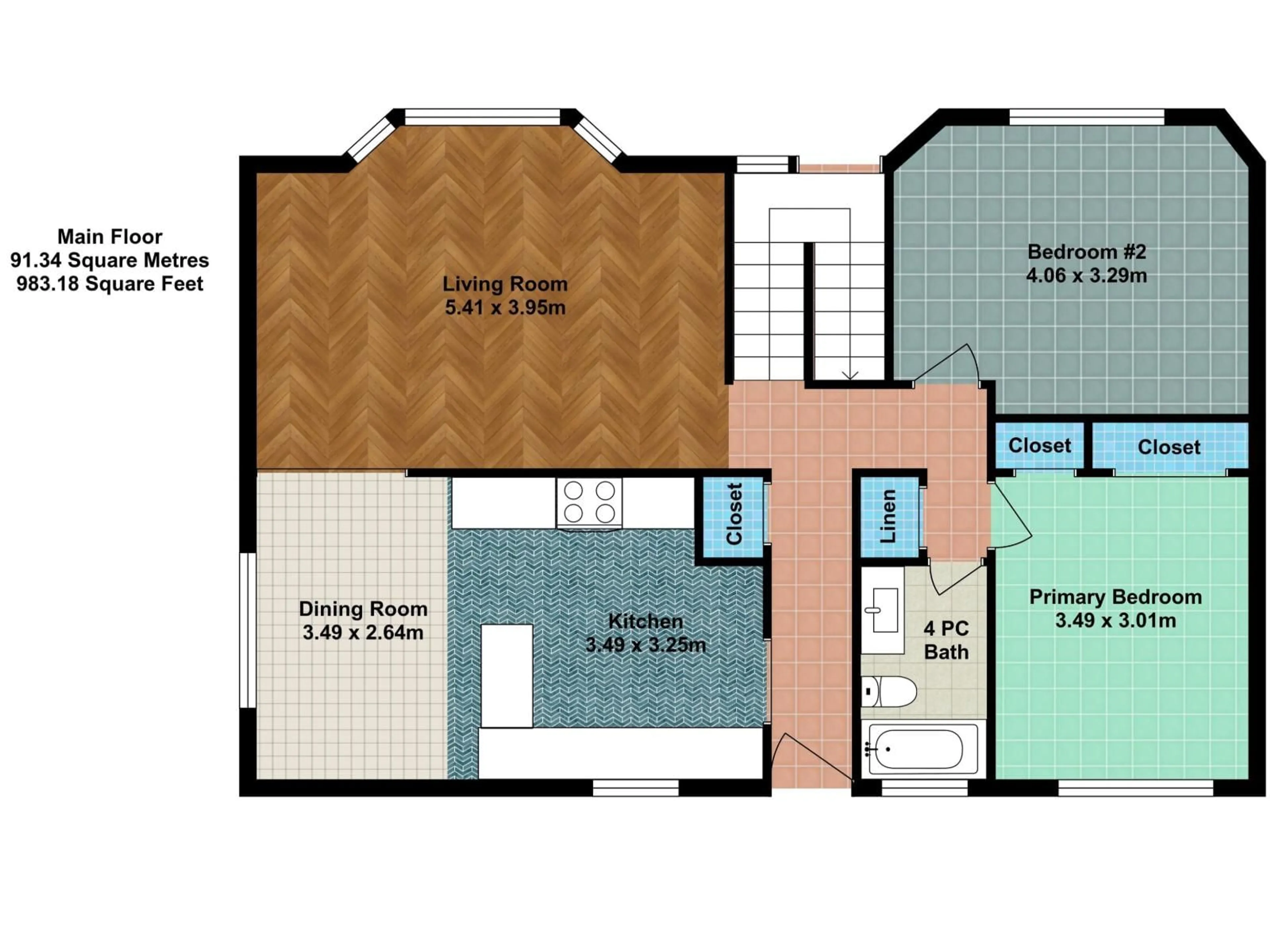 Floor plan for 5811 92 AV, Edmonton Alberta T6B2G9