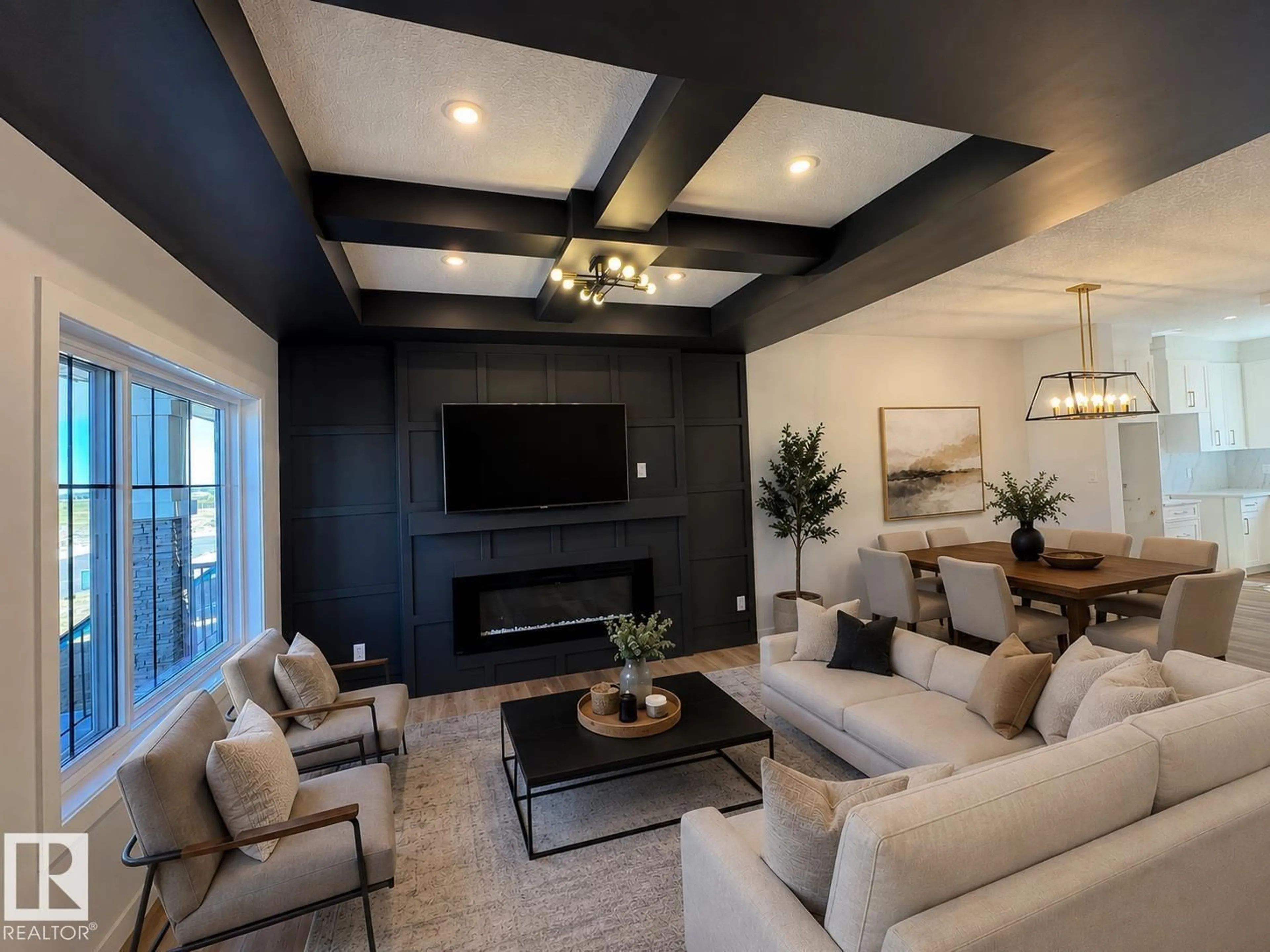 Living room with furniture, unknown for 9819 107A AV, Morinville Alberta T2R2R8