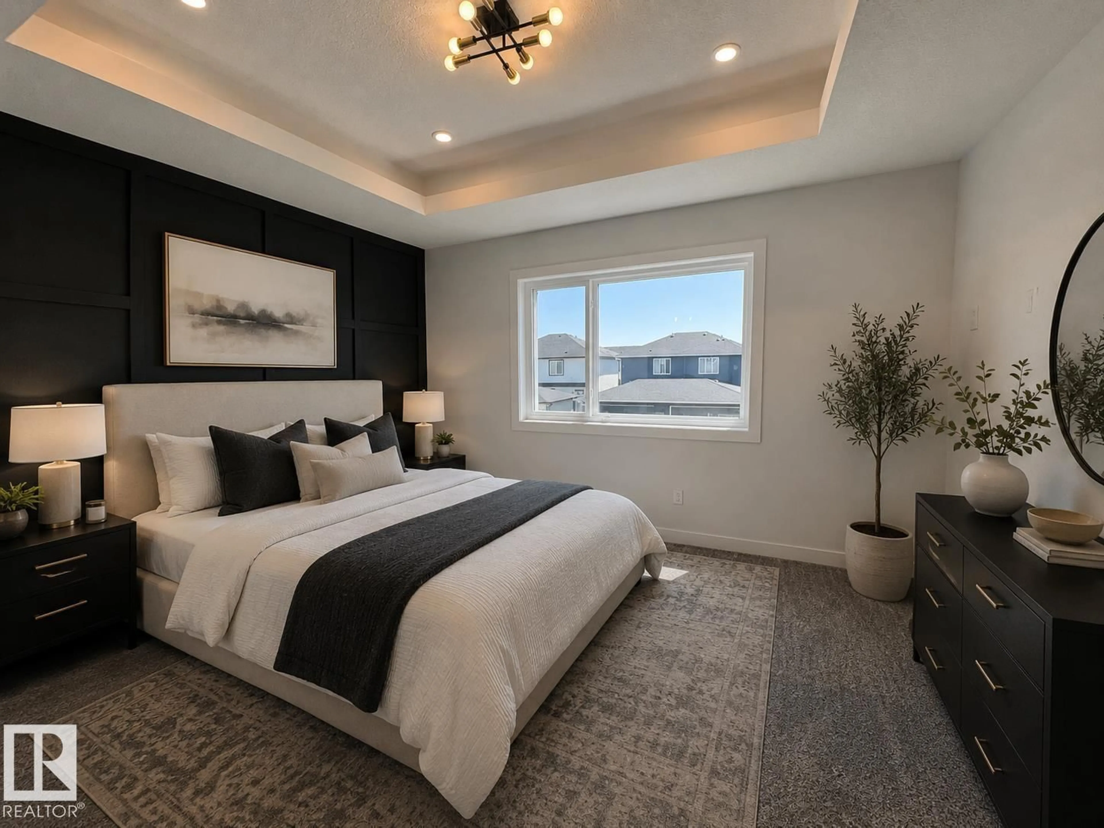 Bedroom with bed, unknown for 9819 107A AV, Morinville Alberta T2R2R8