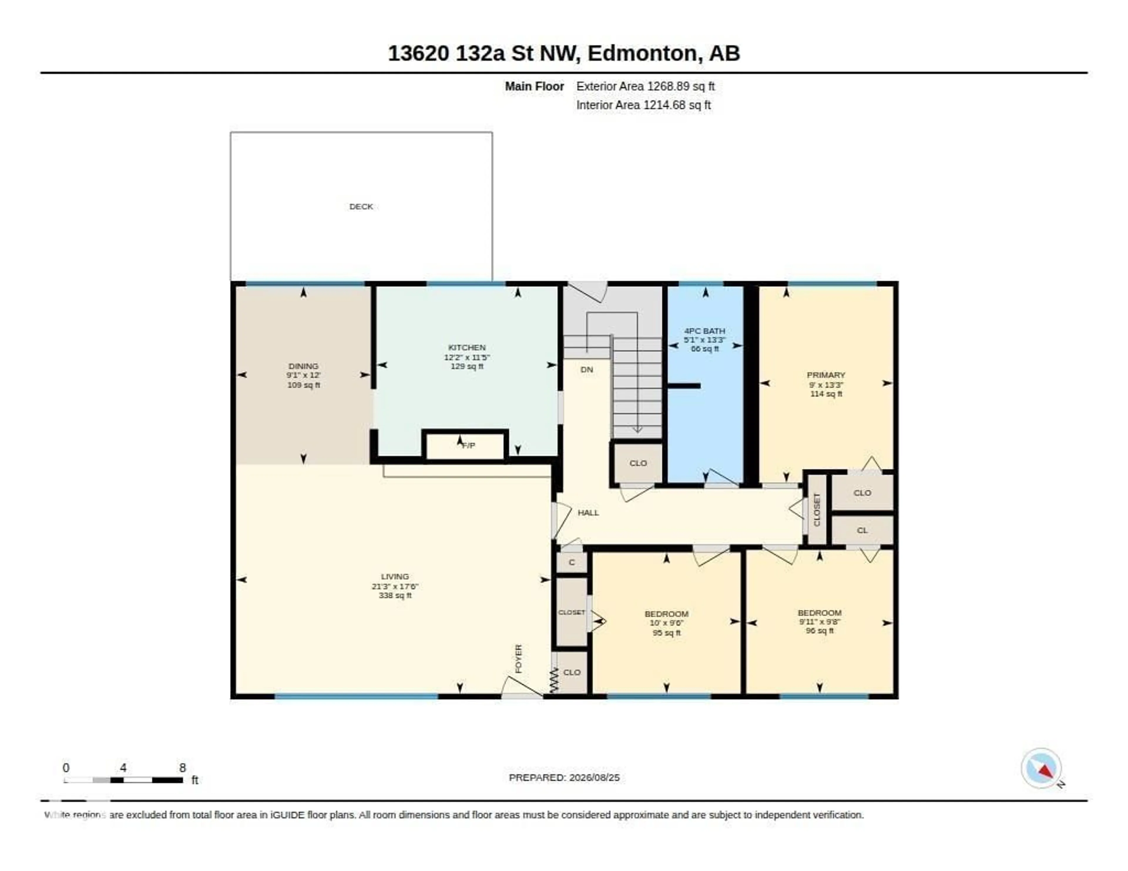Floor plan for NW - 13620 132A ST, Edmonton Alberta T5L1S4