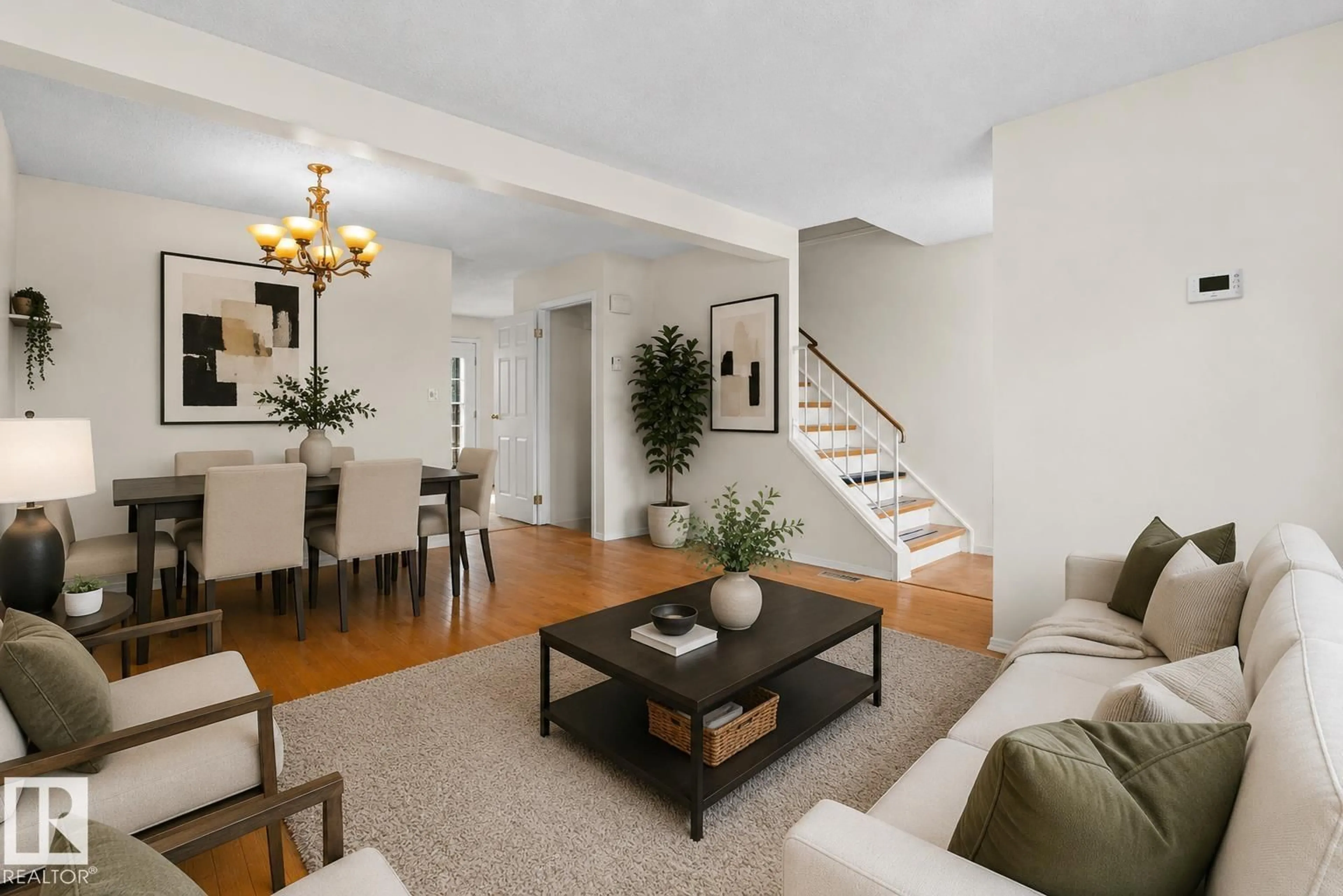 Living room with furniture, unknown for 8313 156 AV, Edmonton Alberta T5Z2R3