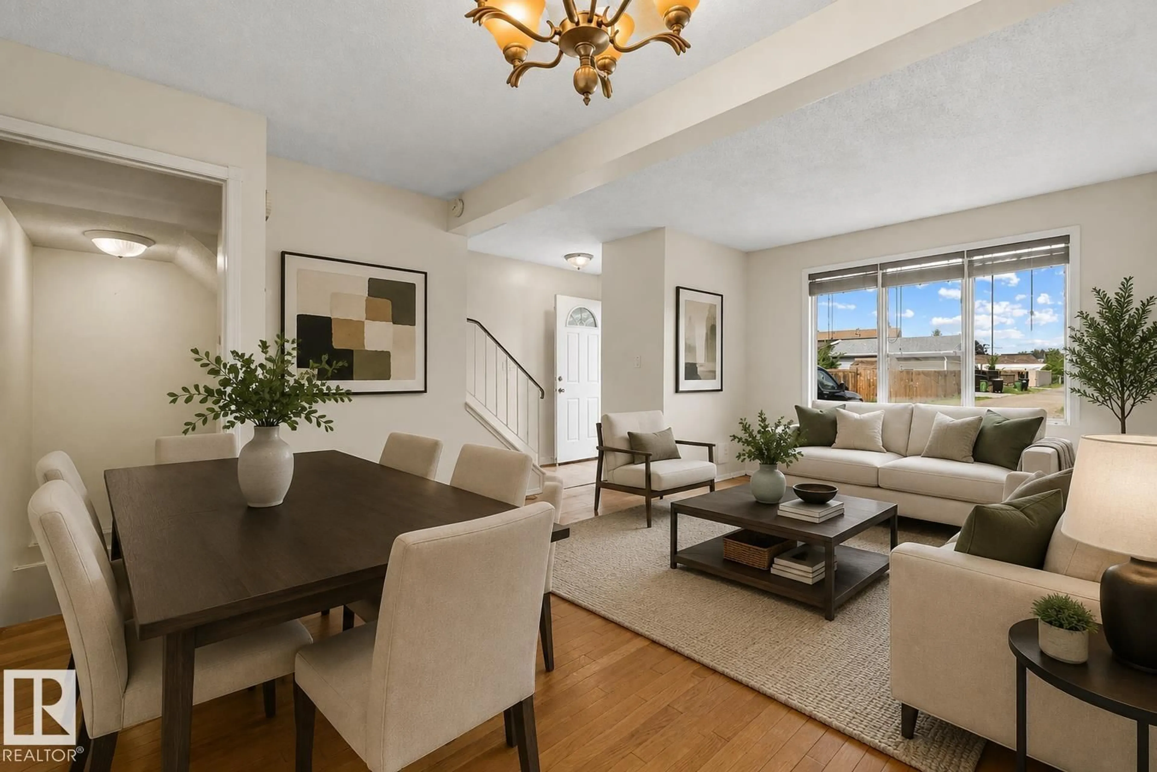 Living room with furniture, unknown for 8313 156 AV, Edmonton Alberta T5Z2R3