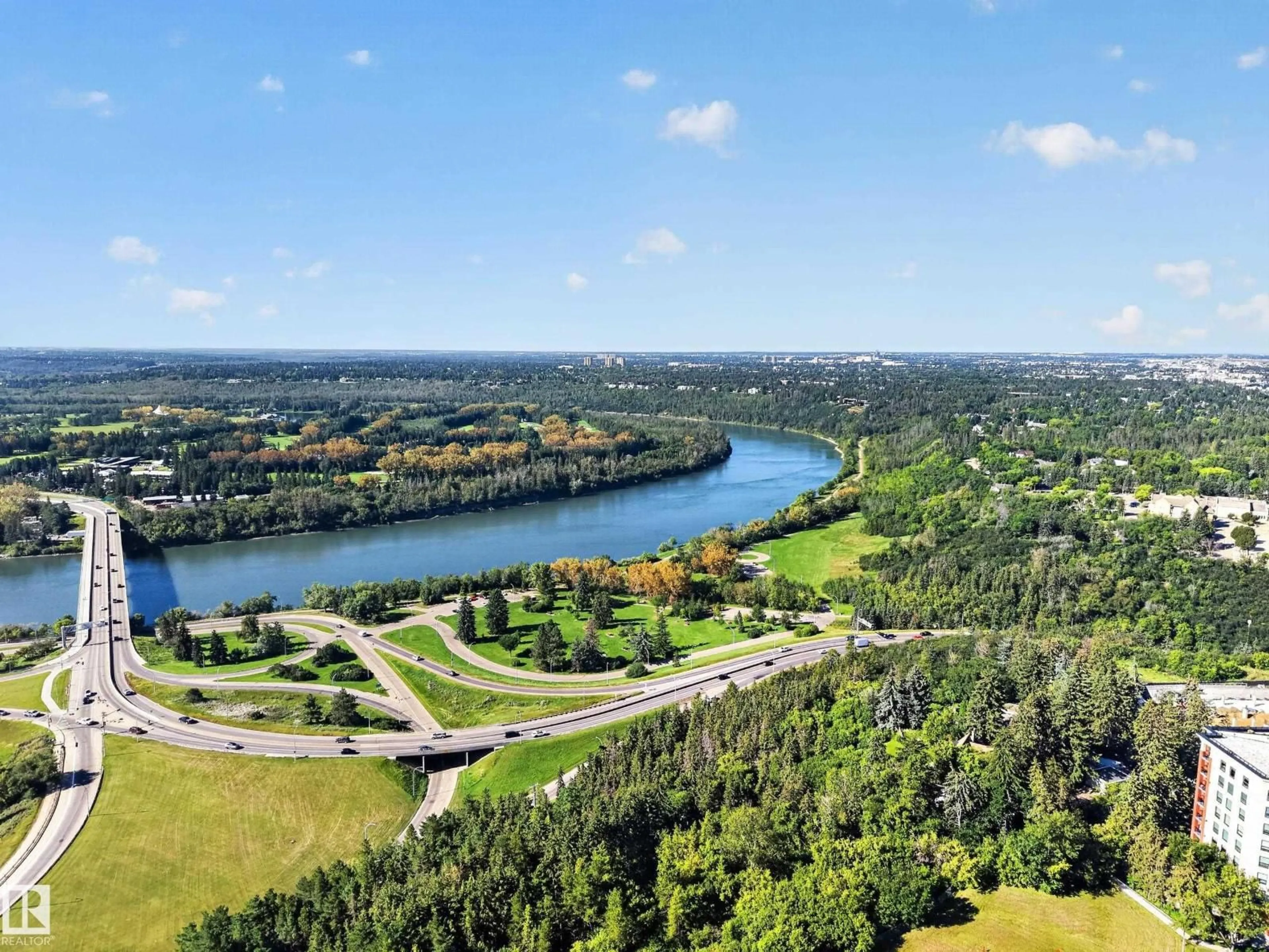A pic from outside/outdoor area/front of a property/back of a property/a pic from drone, water/lake/river/ocean view for 10011 - 803 123 ST, Edmonton Alberta T5N1M9