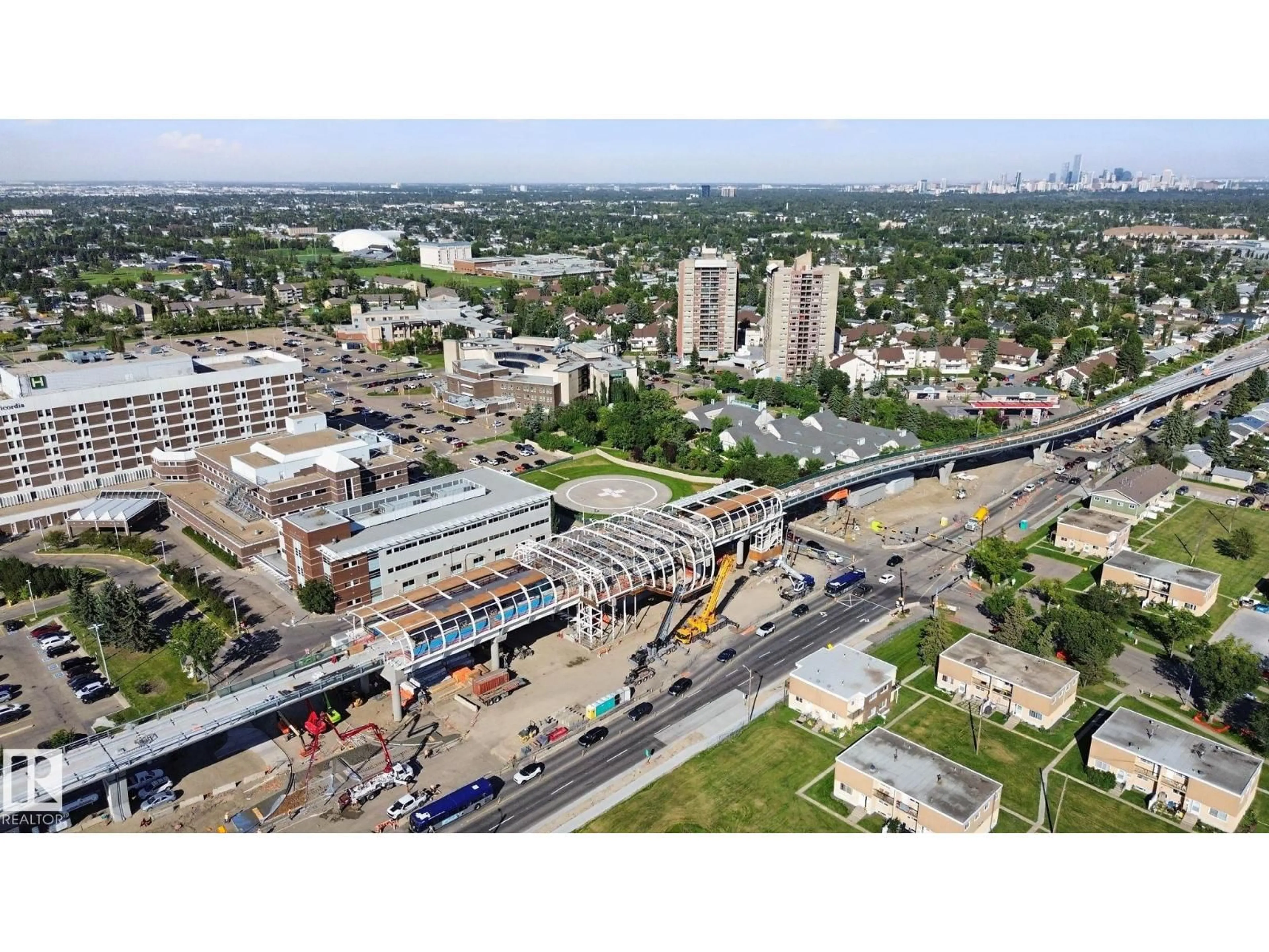 A pic from outside/outdoor area/front of a property/back of a property/a pic from drone, street for #104 - 8745 165 ST, Edmonton Alberta T5R2R7