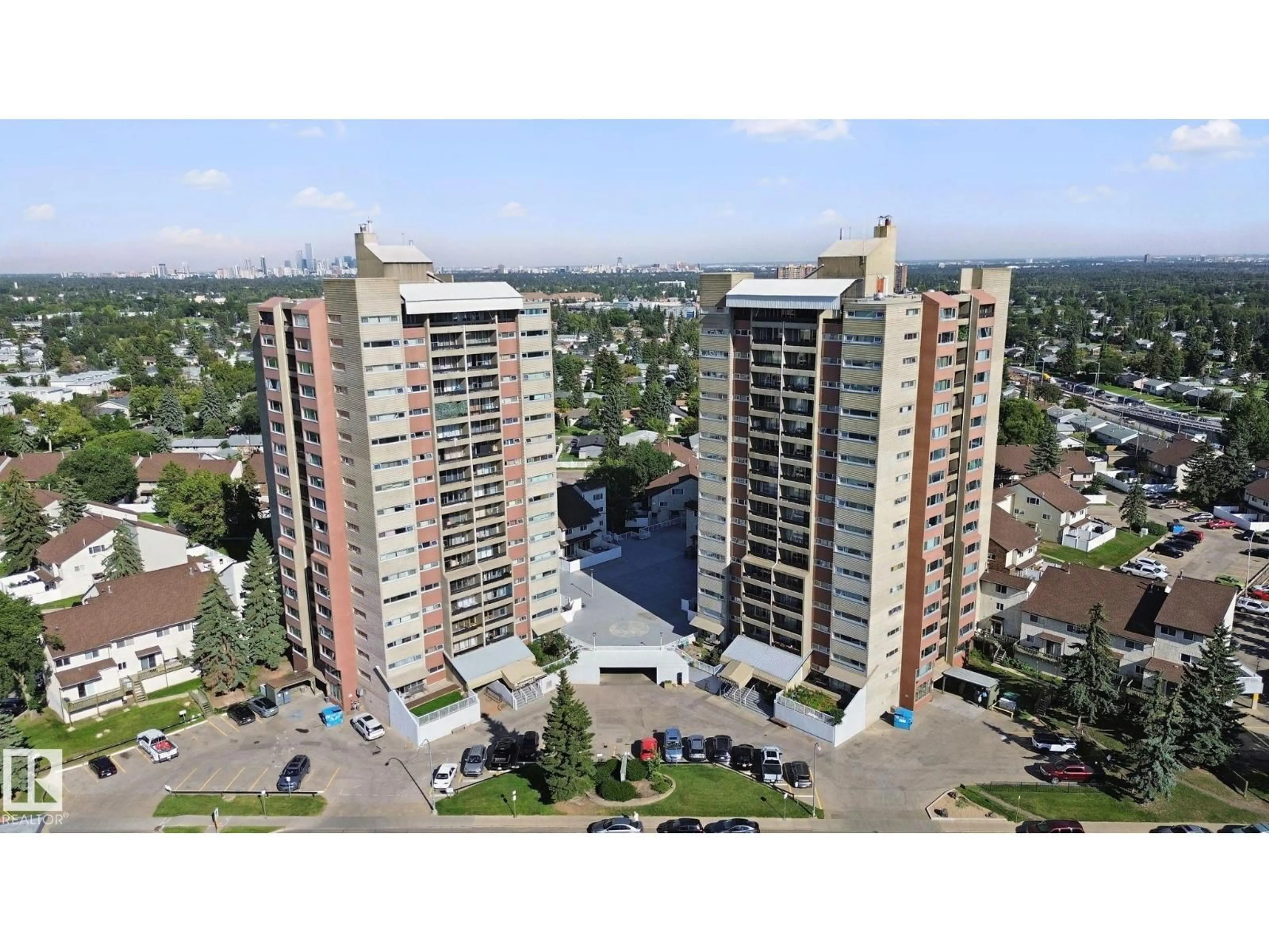 A pic from outside/outdoor area/front of a property/back of a property/a pic from drone, unknown for #104 - 8745 165 ST, Edmonton Alberta T5R2R7