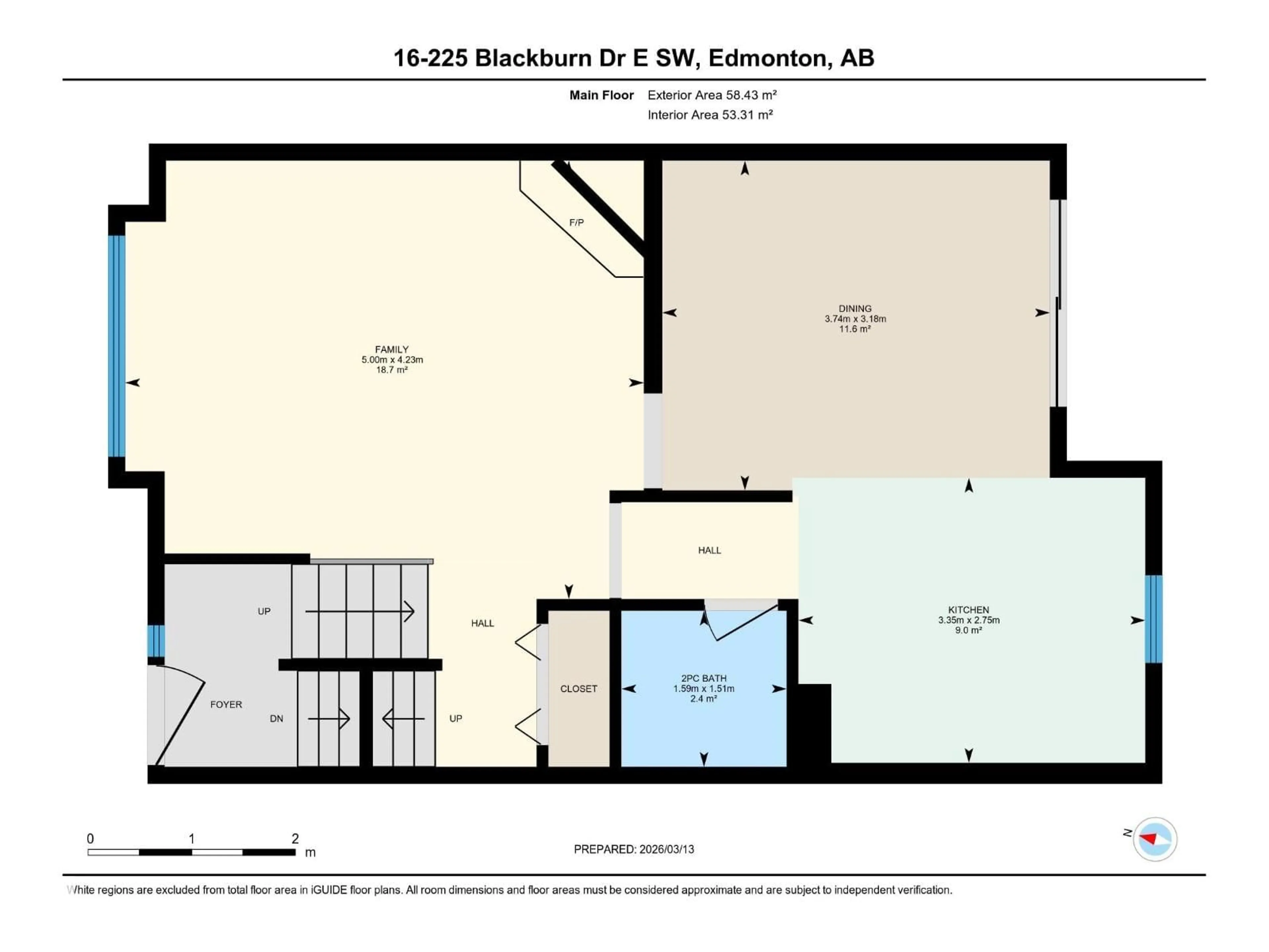 Floor plan for 225 - 16 BLACKBURN DR, Edmonton Alberta T6W1H1
