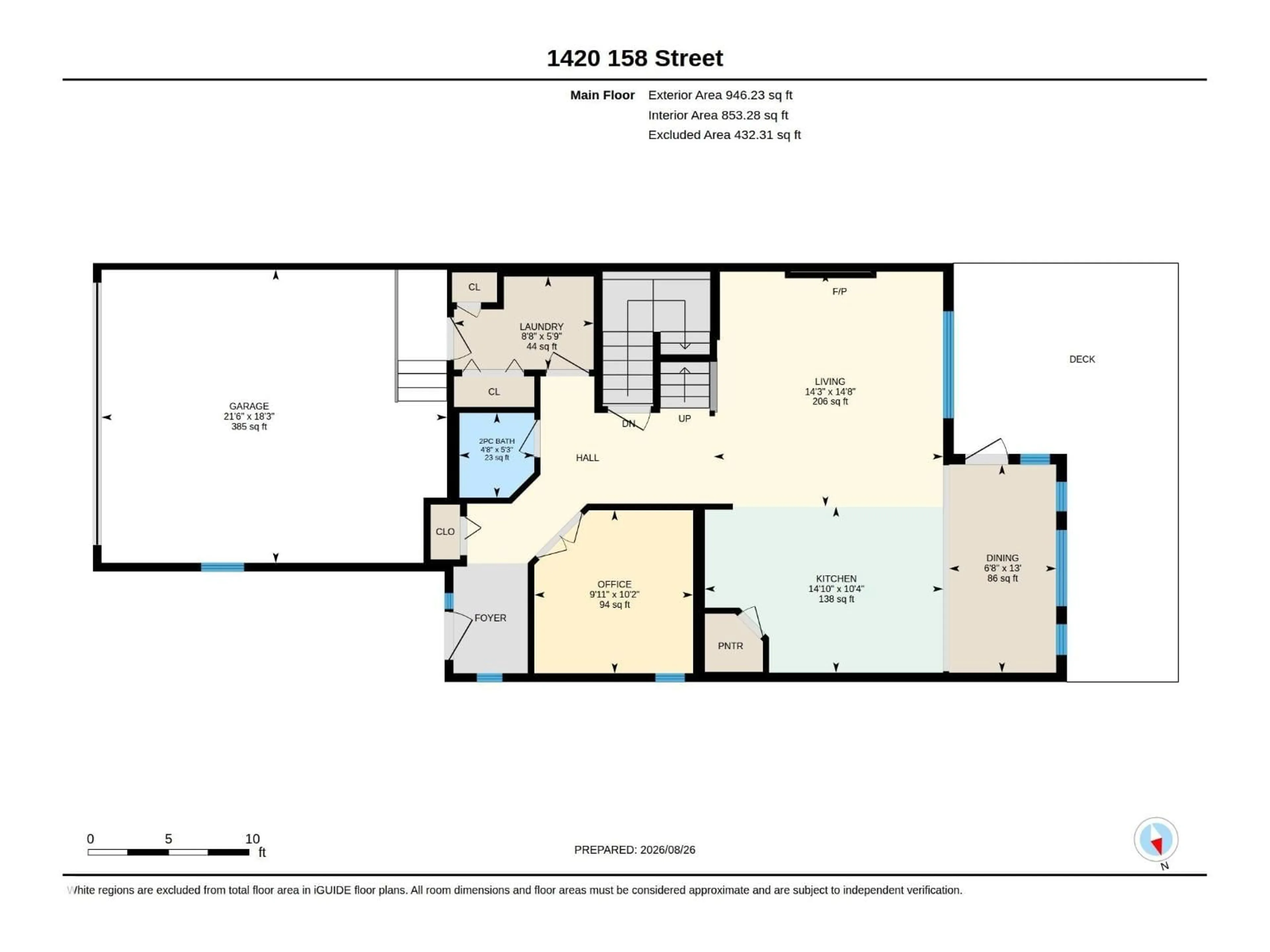 Floor plan for SW - 1420 158 ST, Edmonton Alberta T6T2S2