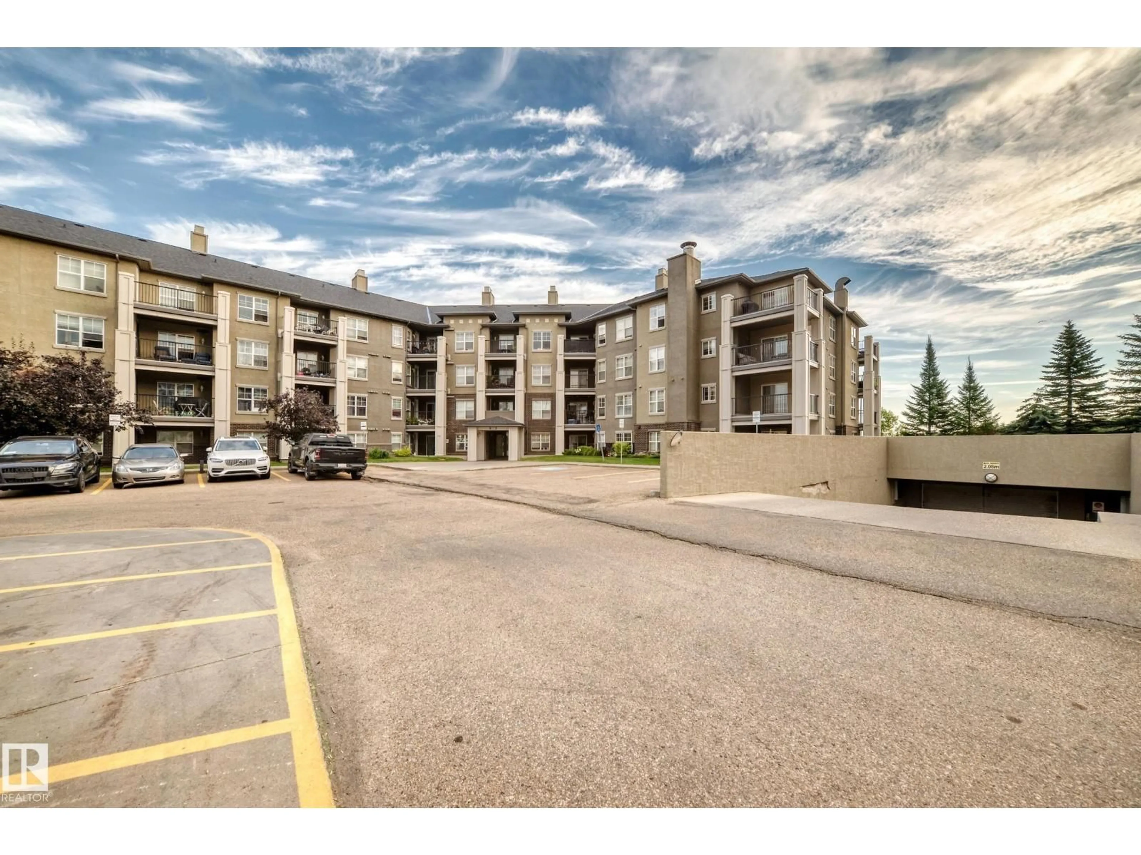 A pic from outside/outdoor area/front of a property/back of a property/a pic from drone, unknown for #401 - 622 MCALLISTER LO, Edmonton Alberta T6W1N2