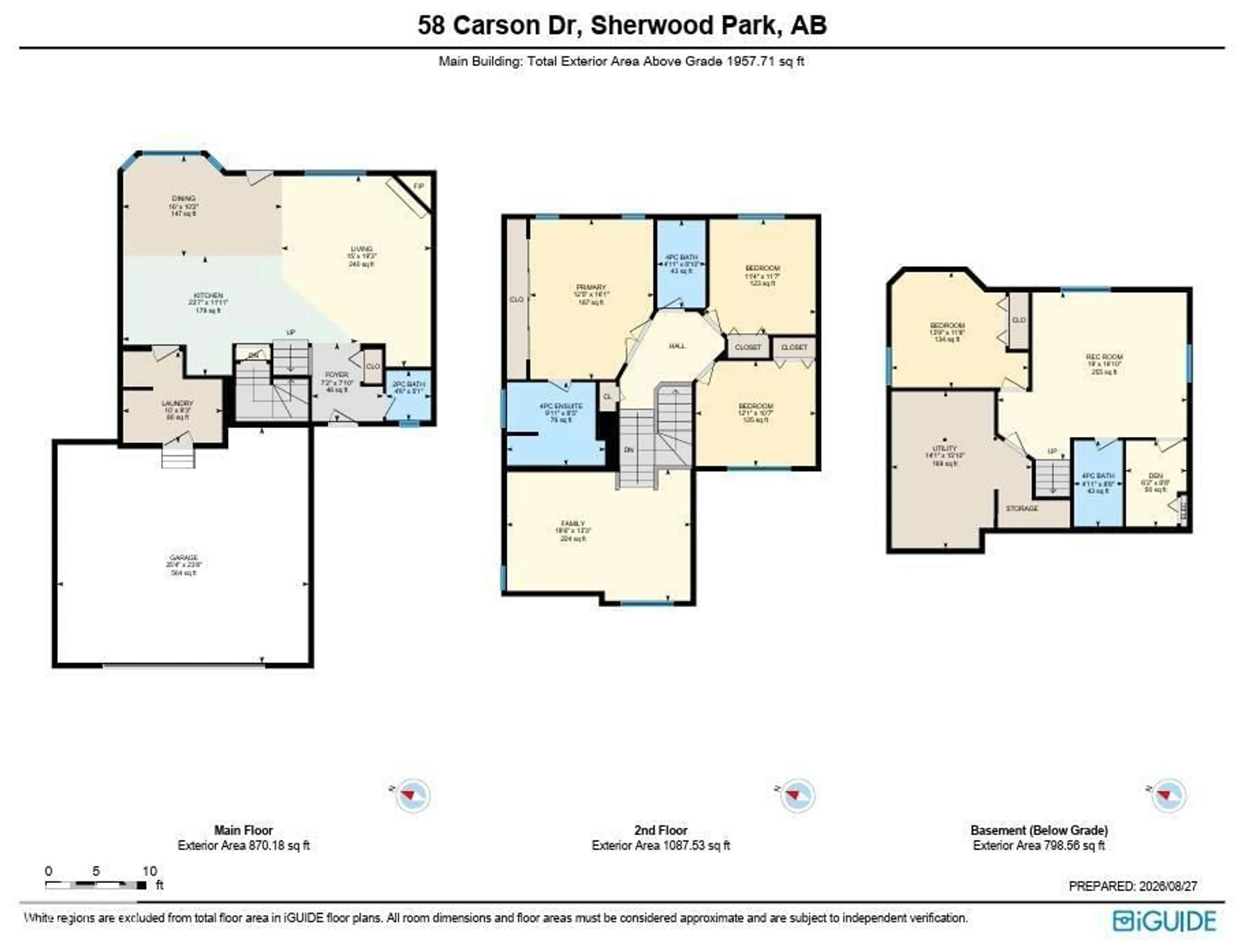 Floor plan for 58 CARSON DR, Sherwood Park Alberta T8H2K3