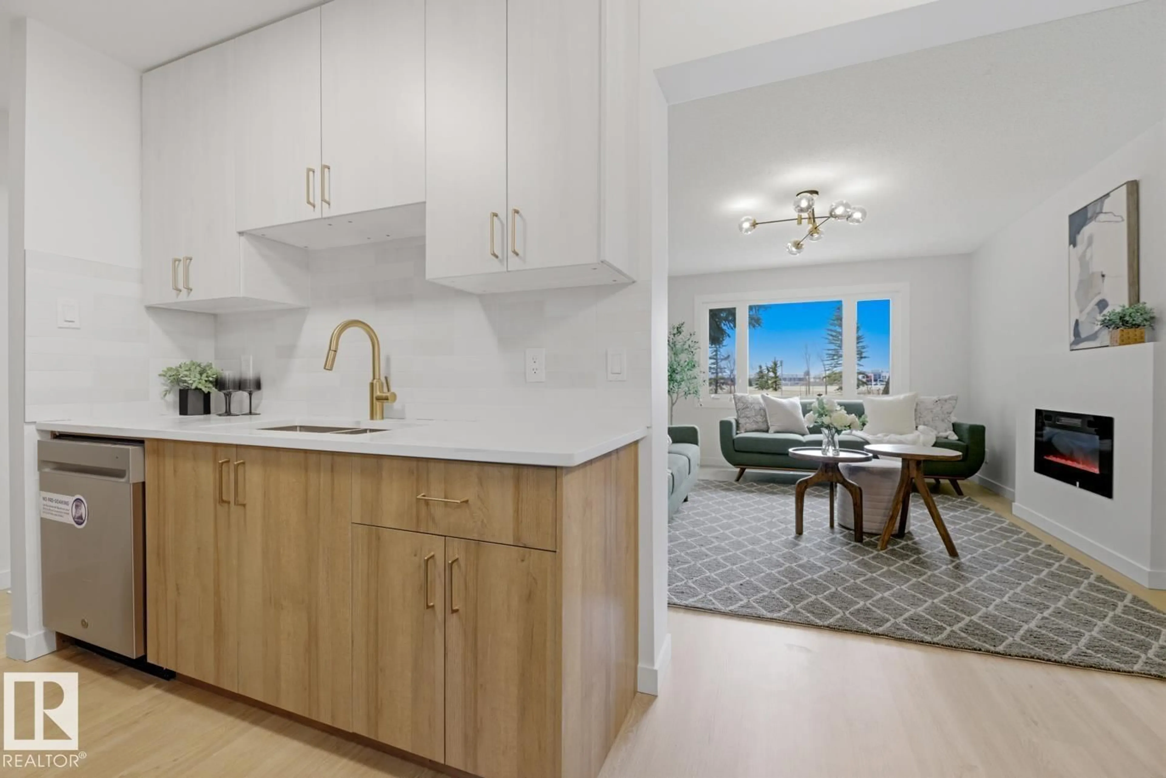Open concept kitchen, ceramic/tile floor for 7D CALLINGWOOD CO, Edmonton Alberta T5T0H5