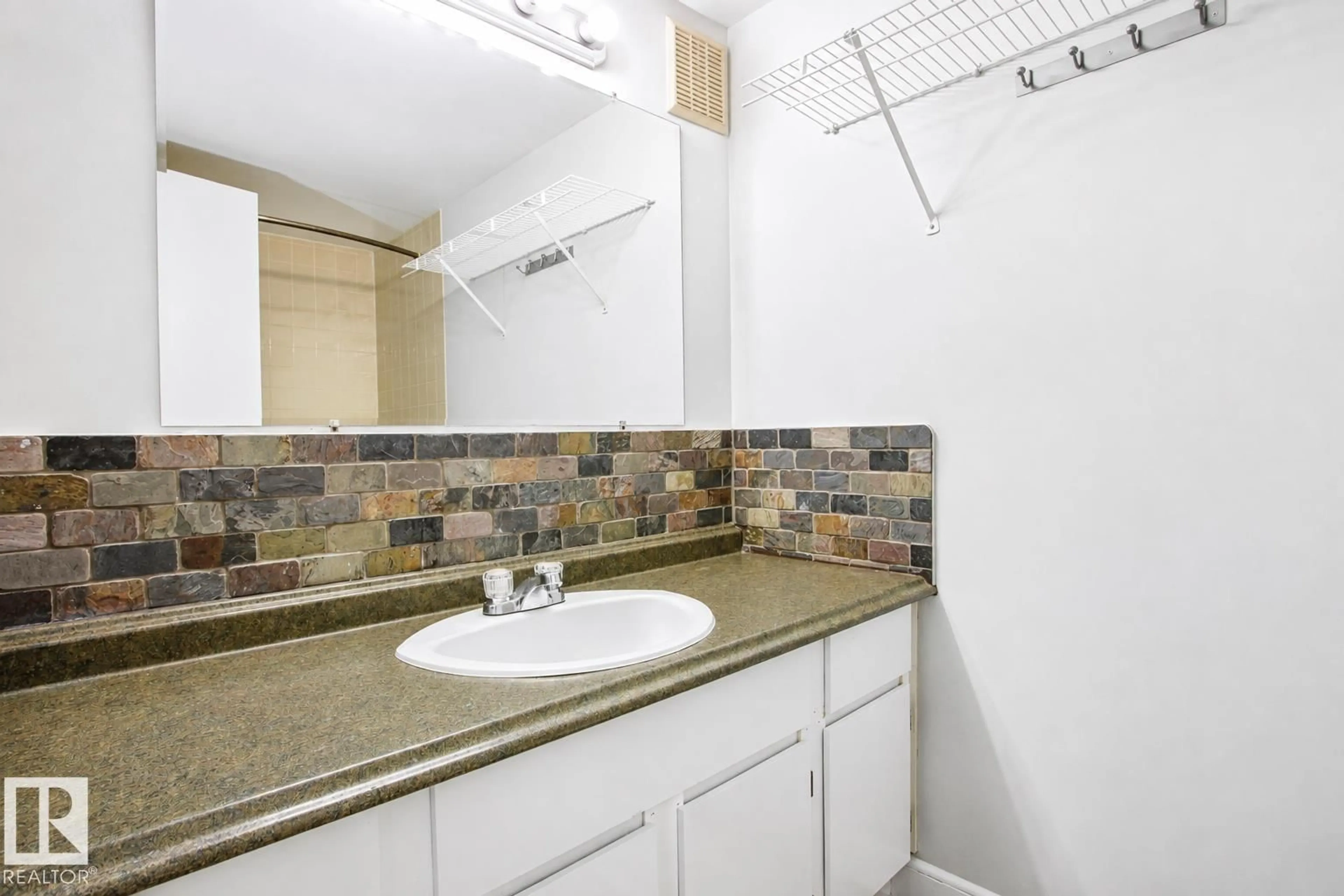 Standard bathroom, ceramic/tile floor for #203 - 2624 MILL WOODS RD E, Edmonton Alberta T6L5K7