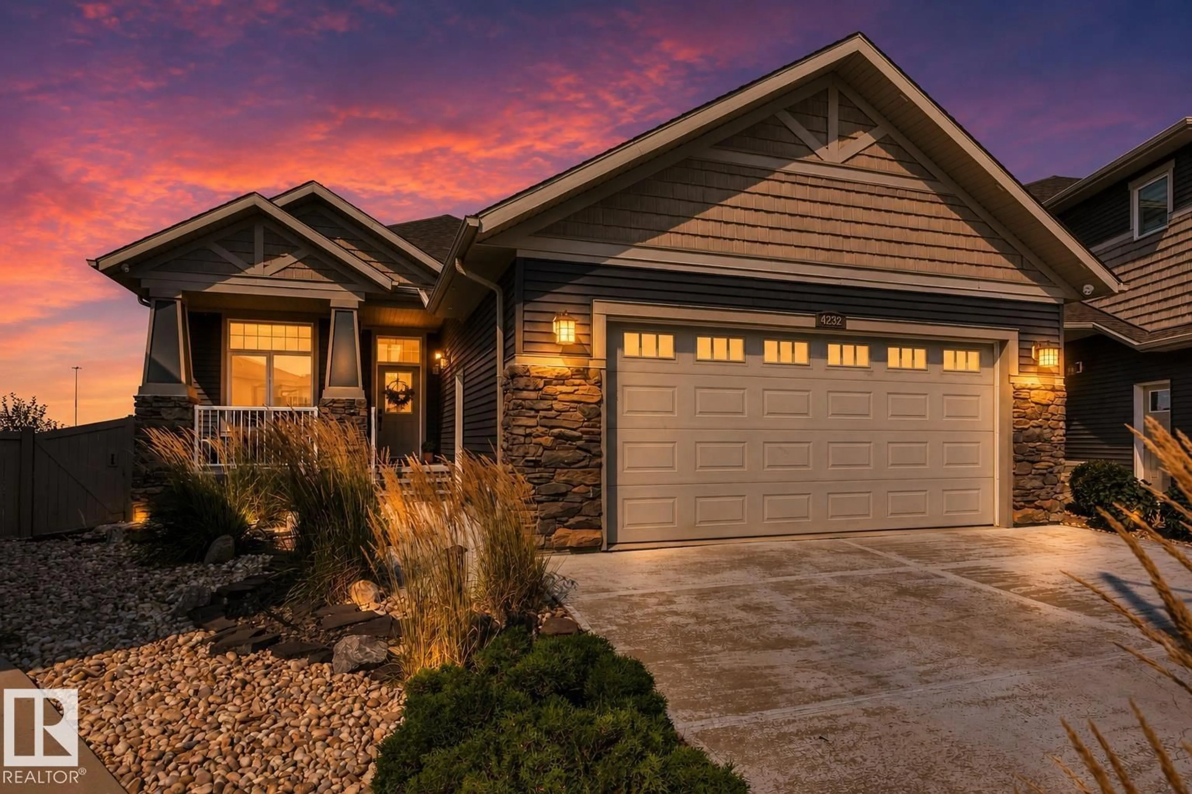 Home with brick exterior material, street for 4232 8 ST, Edmonton Alberta T6T0W7