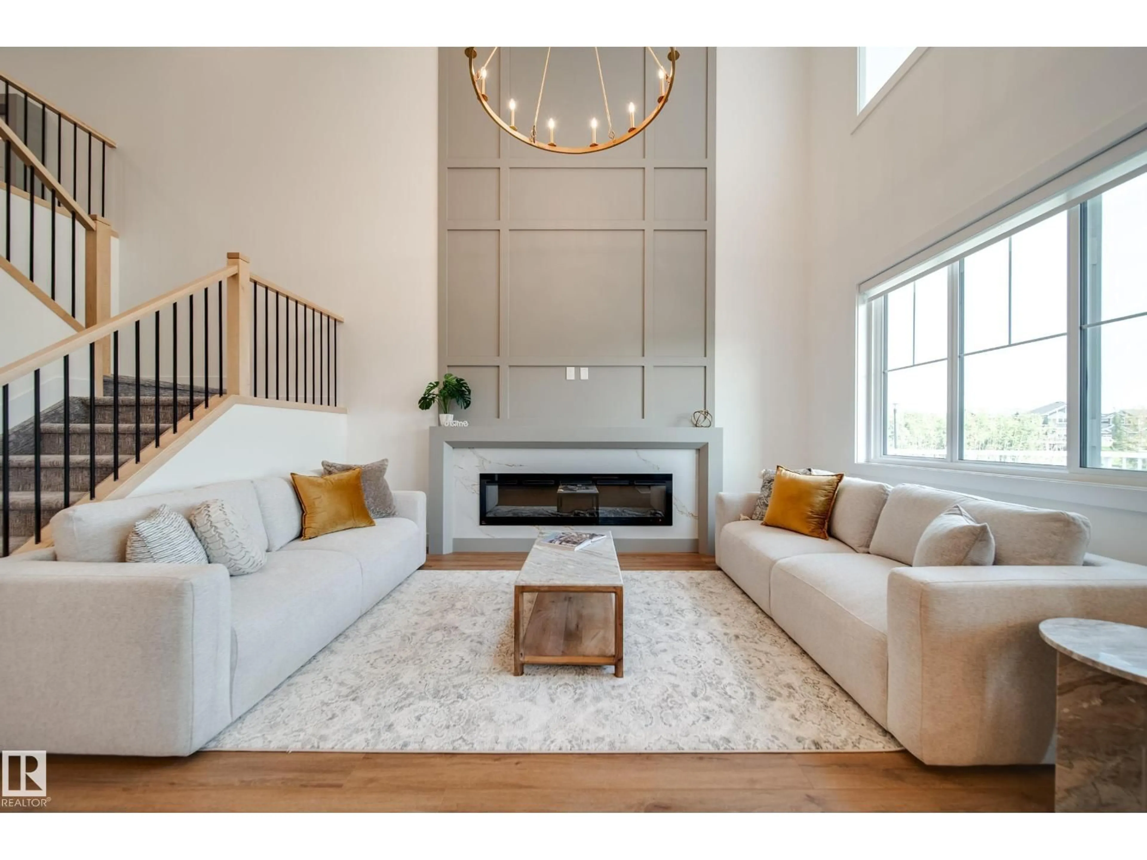 Living room with furniture, unknown for 3337 CHICKADEE DR, Edmonton Alberta T5S0V6