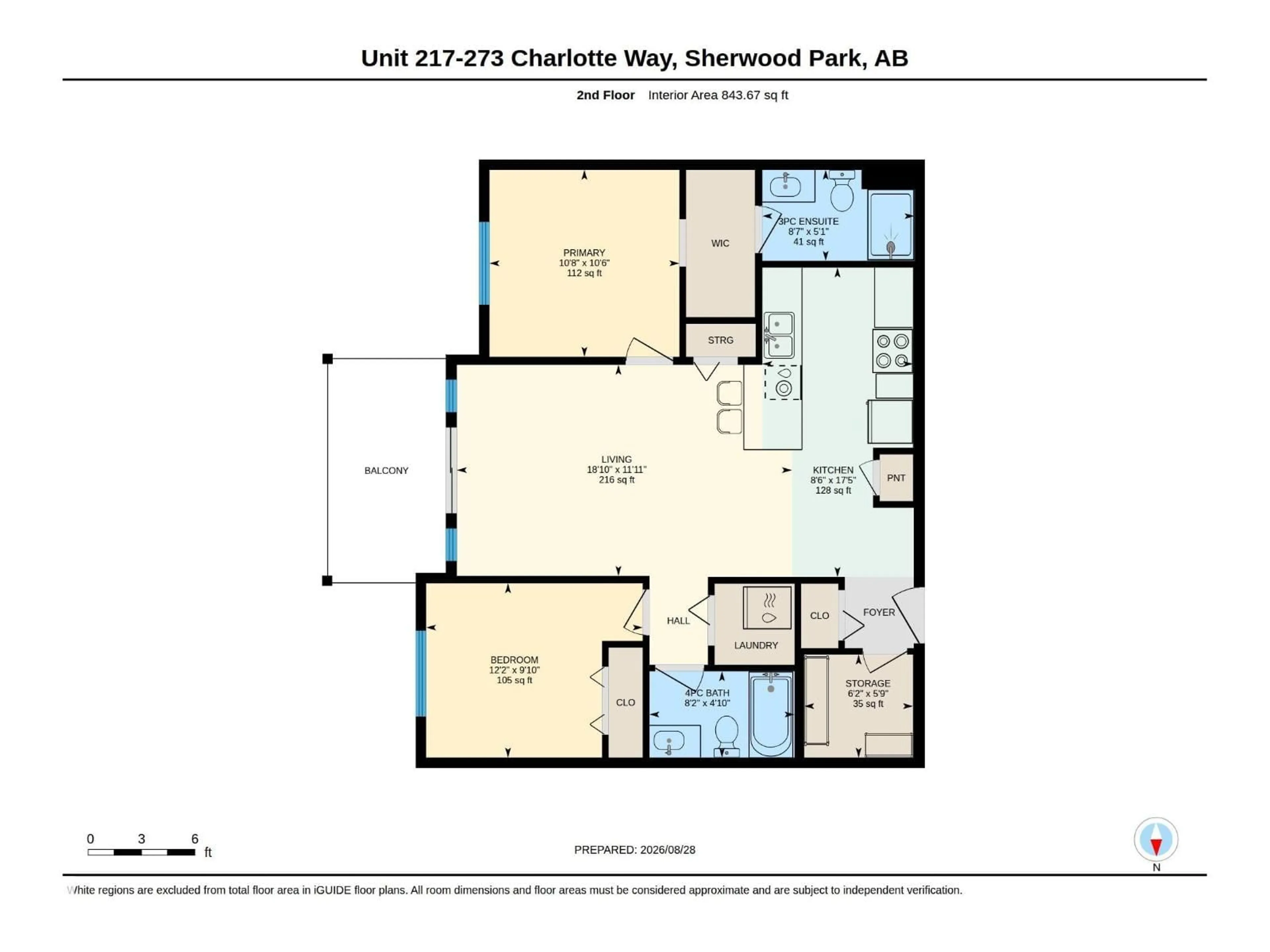 Floor plan for 273 - 217 CHARLOTTE WY, Sherwood Park Alberta T8H0N9