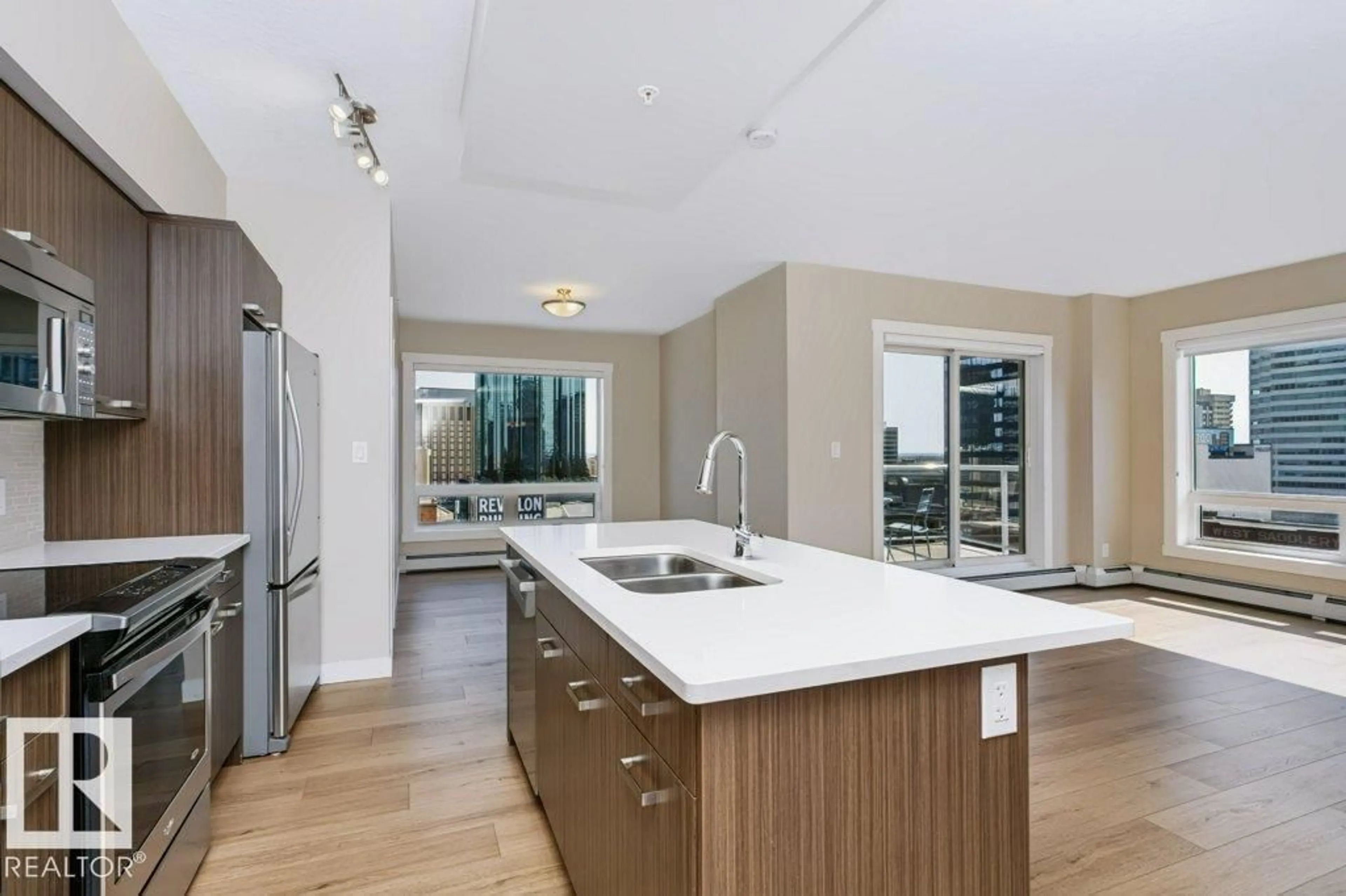 Open concept kitchen, unknown for #1002 - 10410 102 AV, Edmonton Alberta T5J0E9