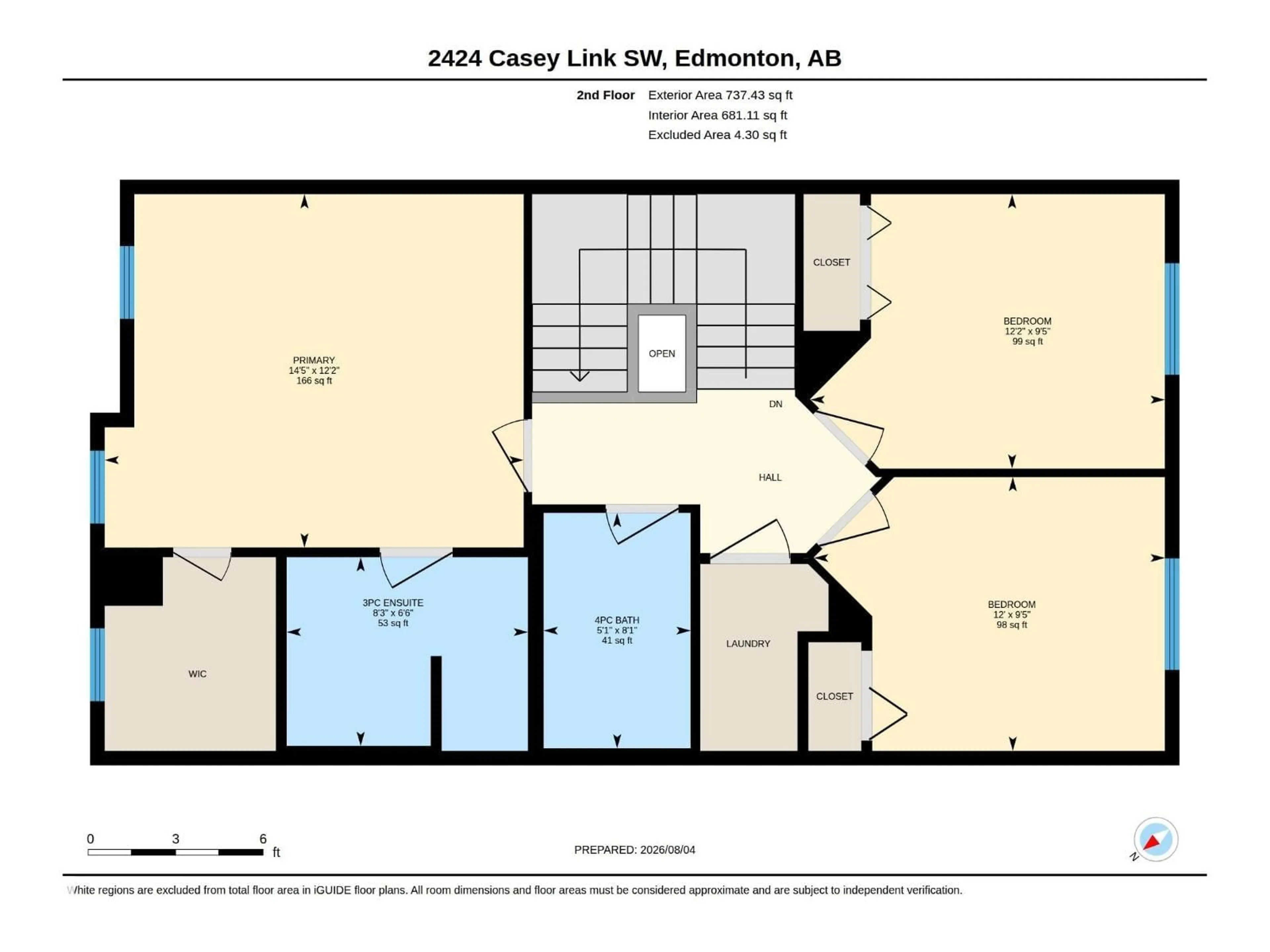 Floor plan for SW - 2424 CASEY LINK LI, Edmonton Alberta T6W3N2