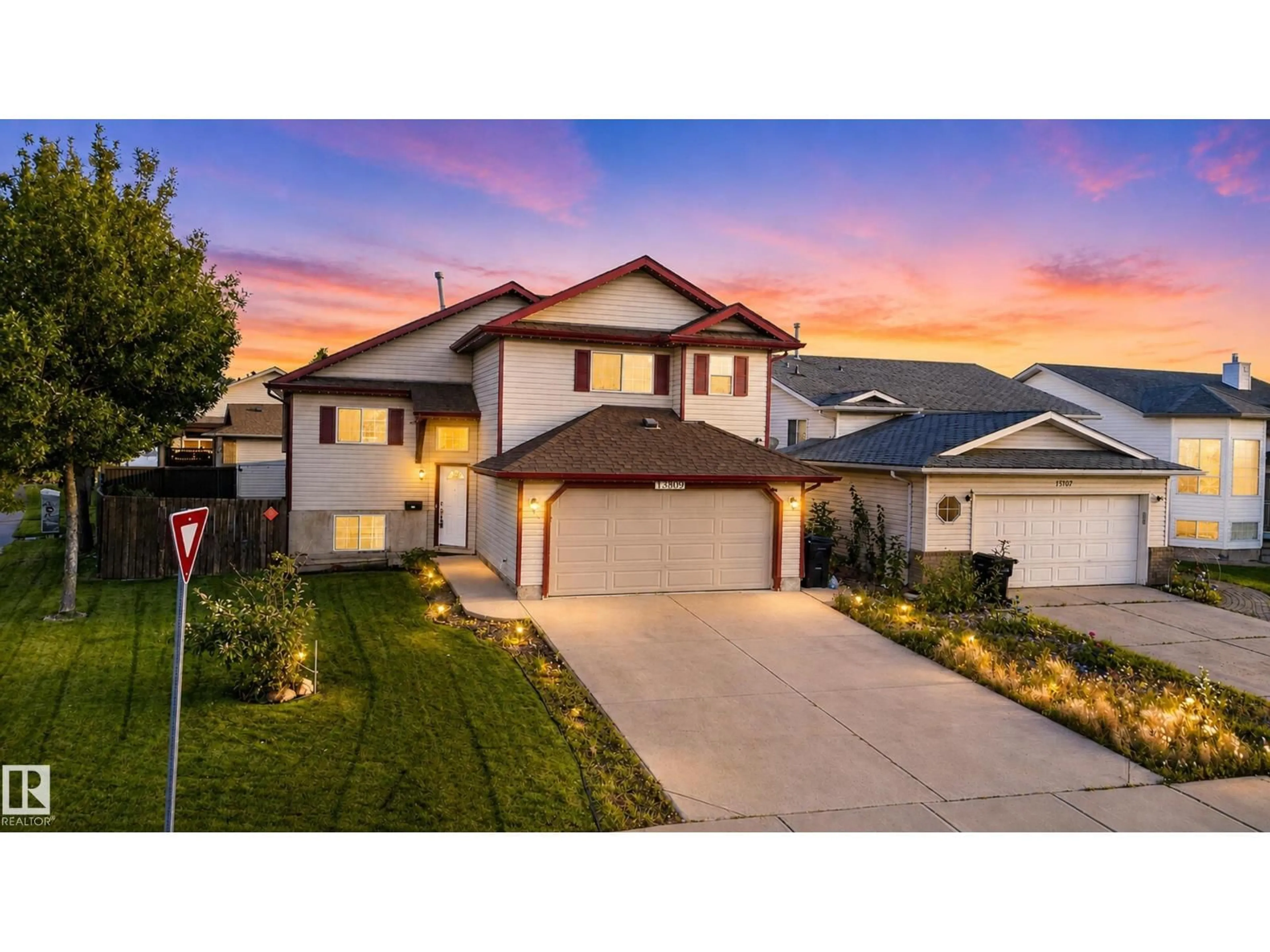 Home with vinyl exterior material, street for 13803 130A AV, Edmonton Alberta T5L5B8