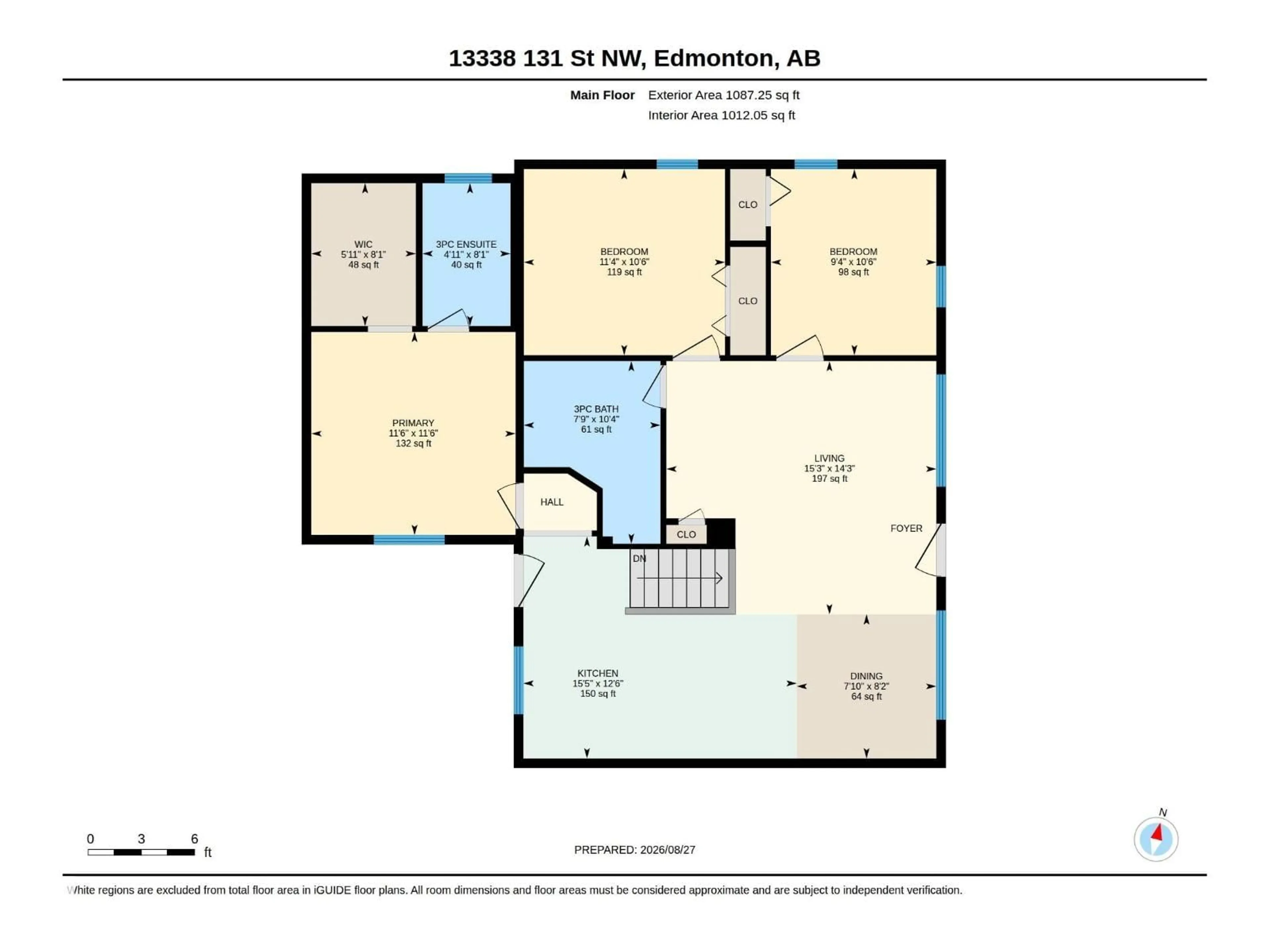 Floor plan for NW - 13338 131 ST, Edmonton Alberta T5L1N7