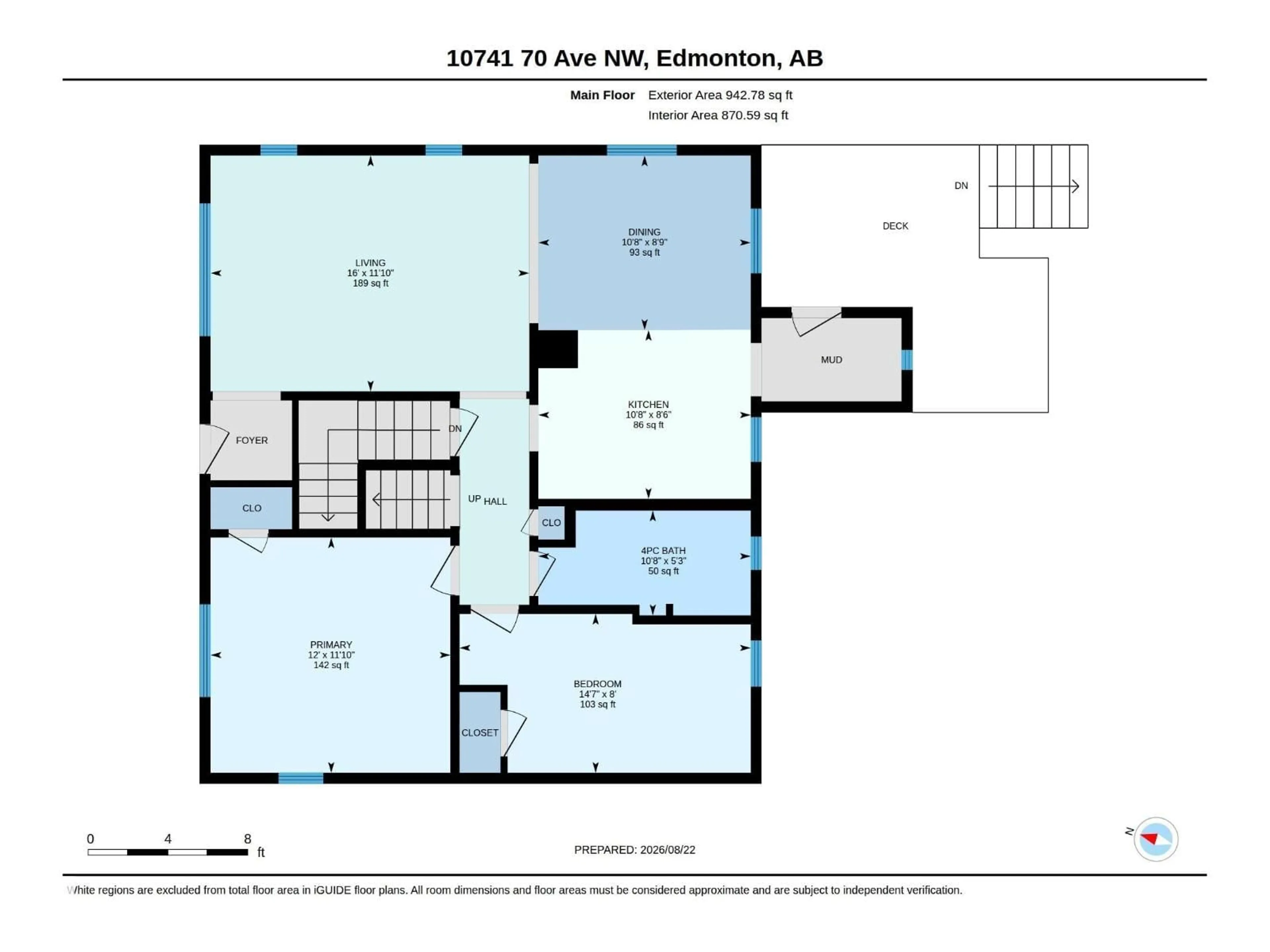 Floor plan for 10741 70 AV, Edmonton Alberta T6H2G4