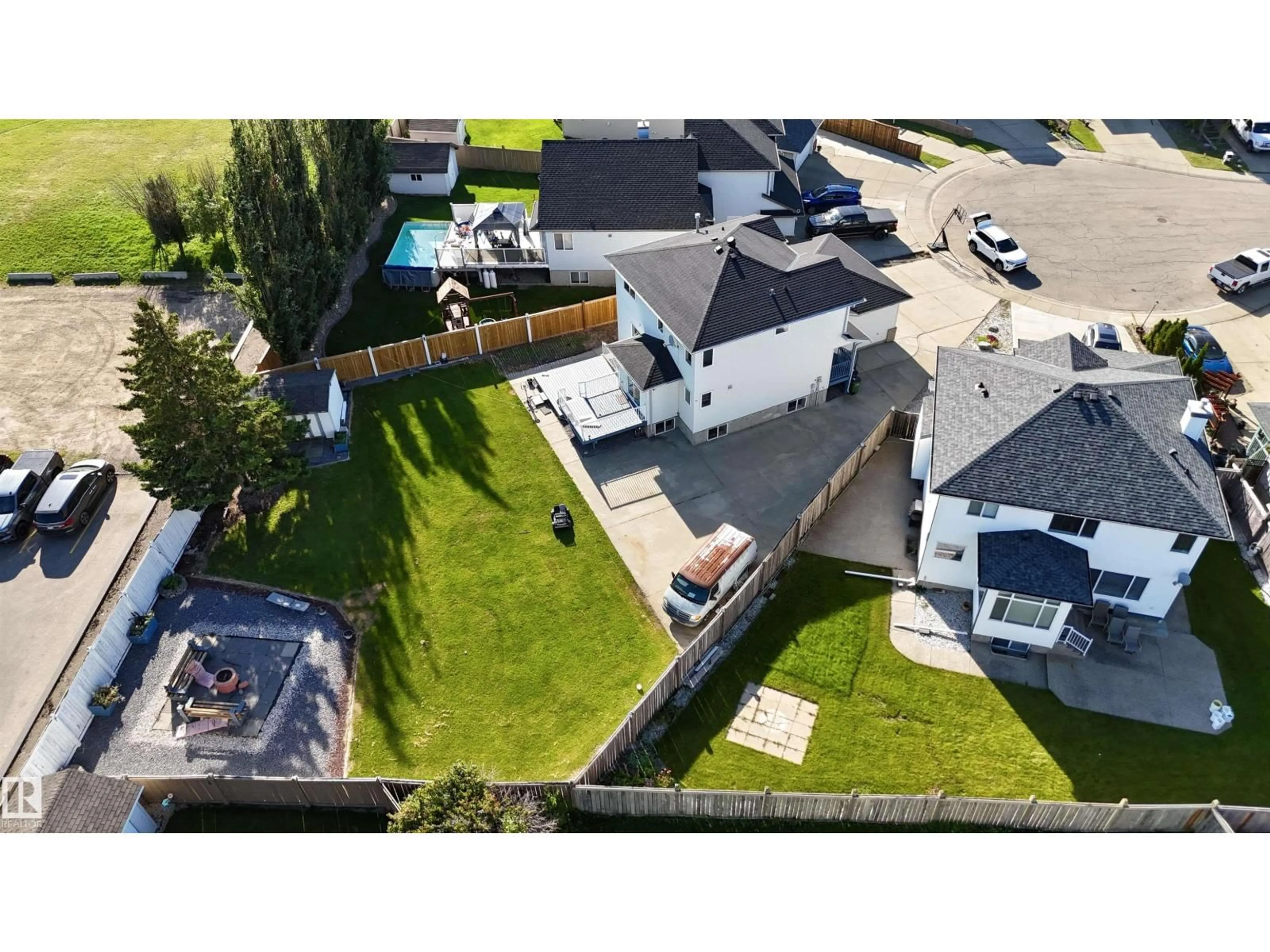 A pic from outside/outdoor area/front of a property/back of a property/a pic from drone, street for 13023 HUDSON WY, Edmonton Alberta T6V1M4