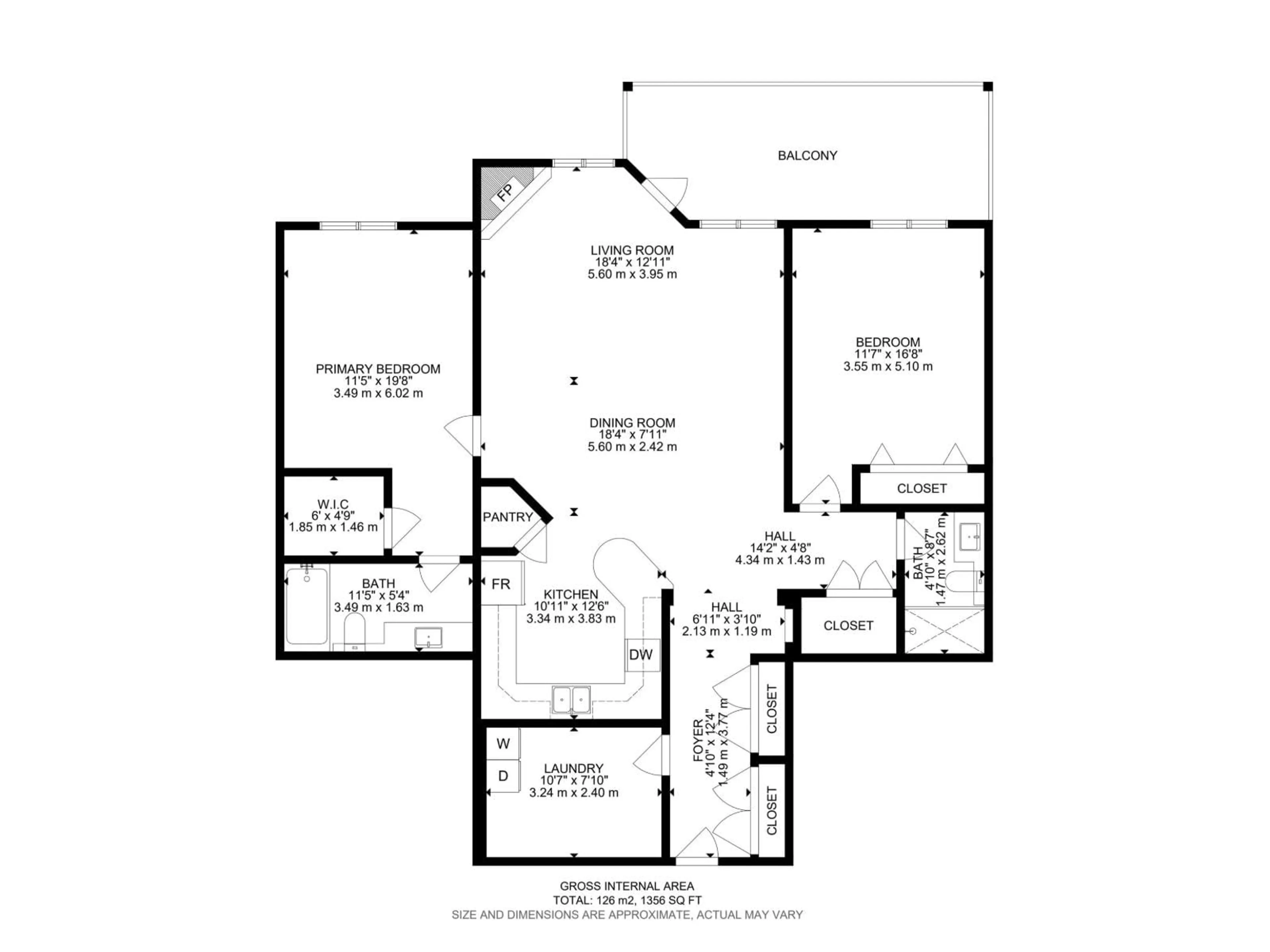 Floor plan for #203 - 10178 117 ST, Edmonton Alberta T5K2X9