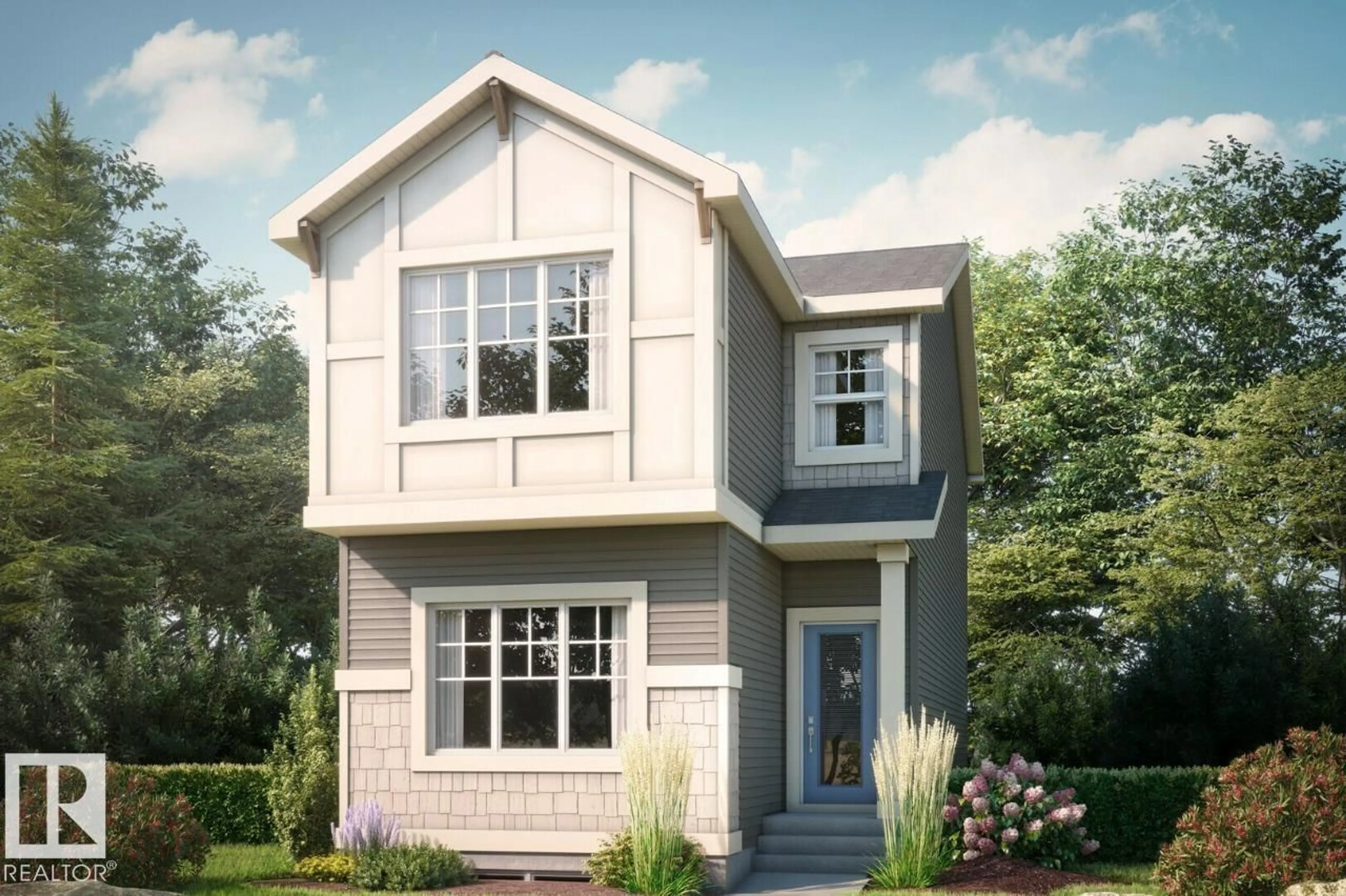 Home with vinyl exterior material, street for 4321 KINGLET DR, Edmonton Alberta T8T0K9