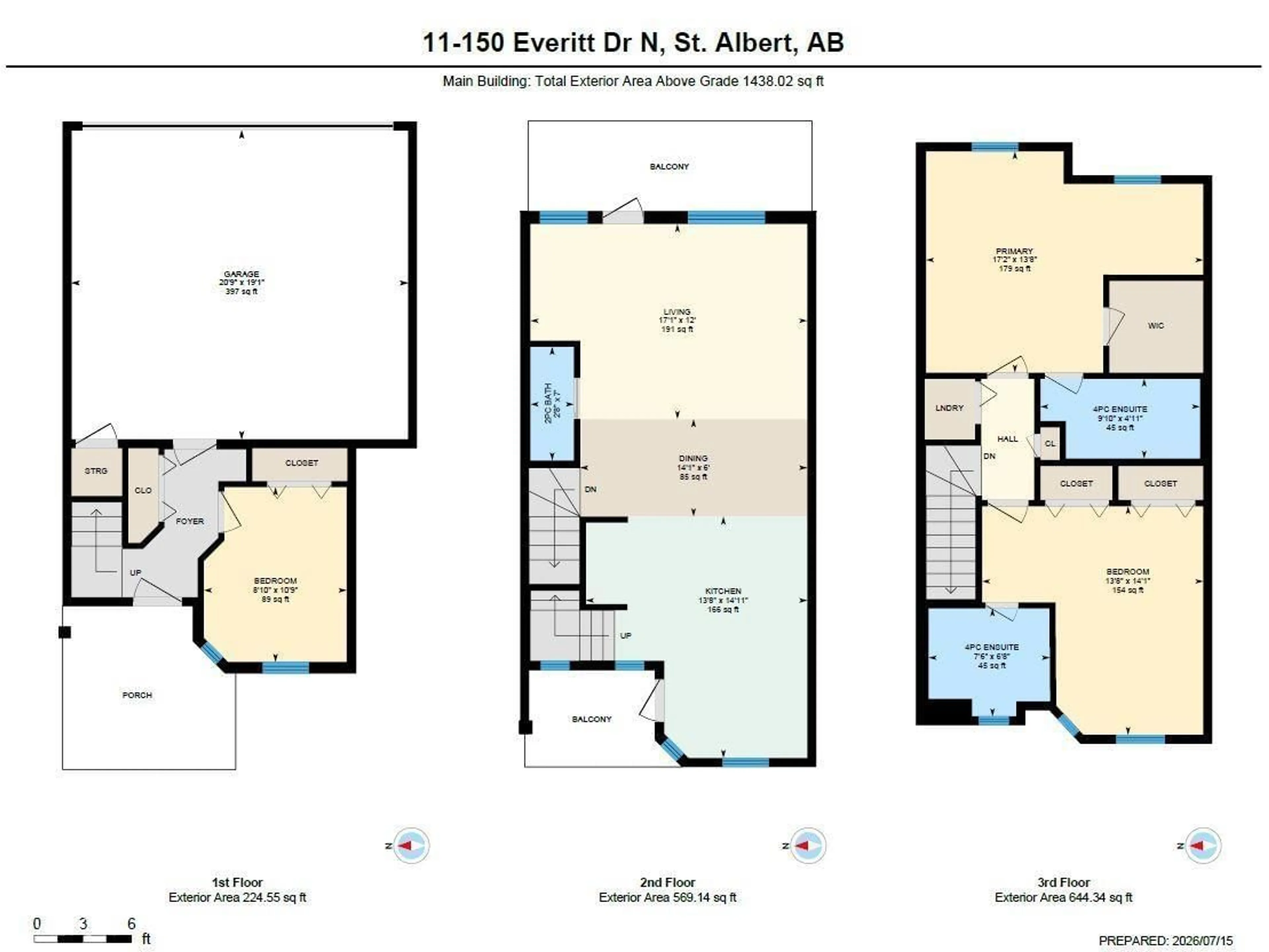 Floor plan for #11 - 150 EVERITT DR, St. Albert Alberta T8N7R8