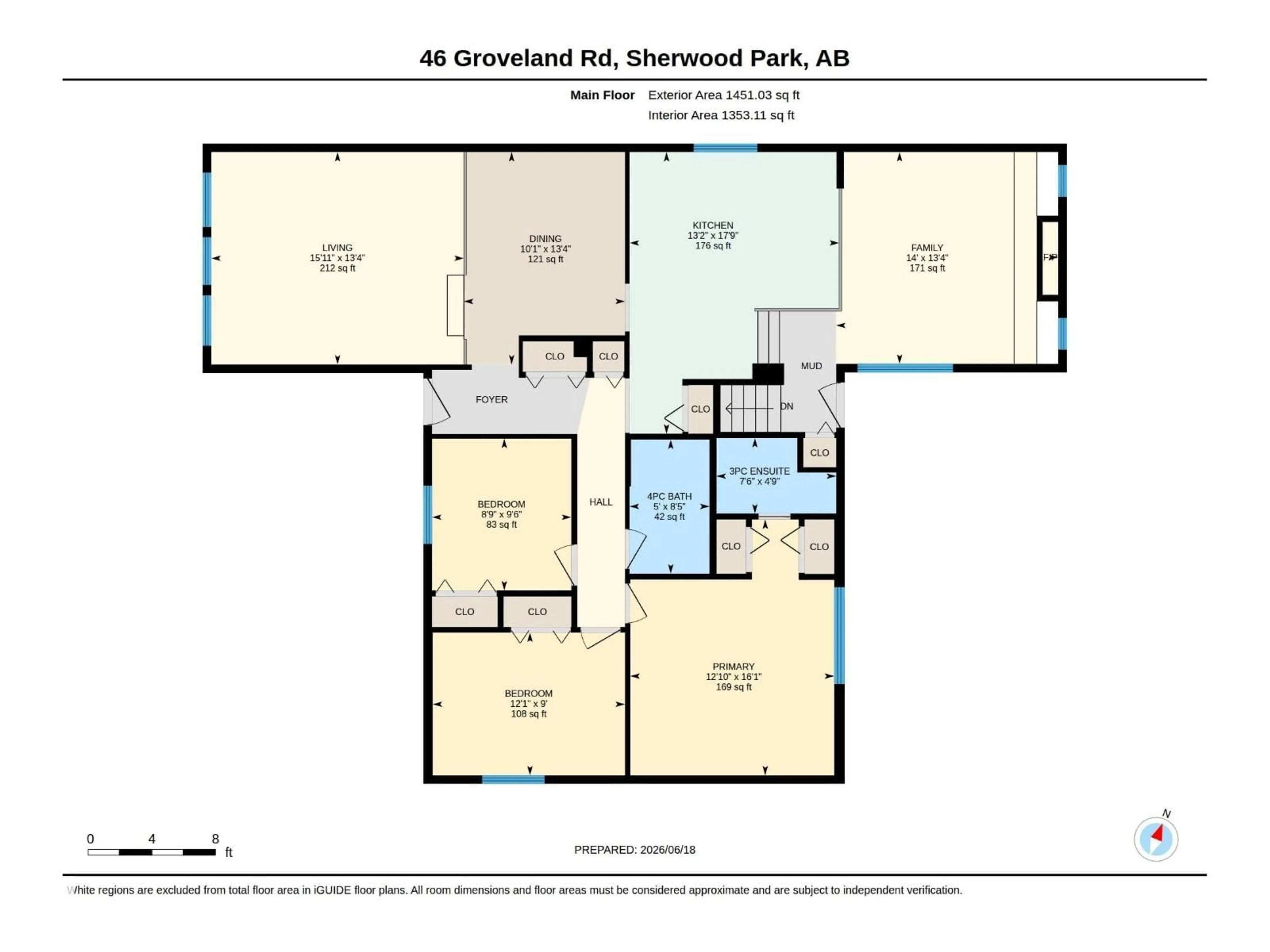 Floor plan for 46 GROVELAND RD, Sherwood Park Alberta T8A3G6