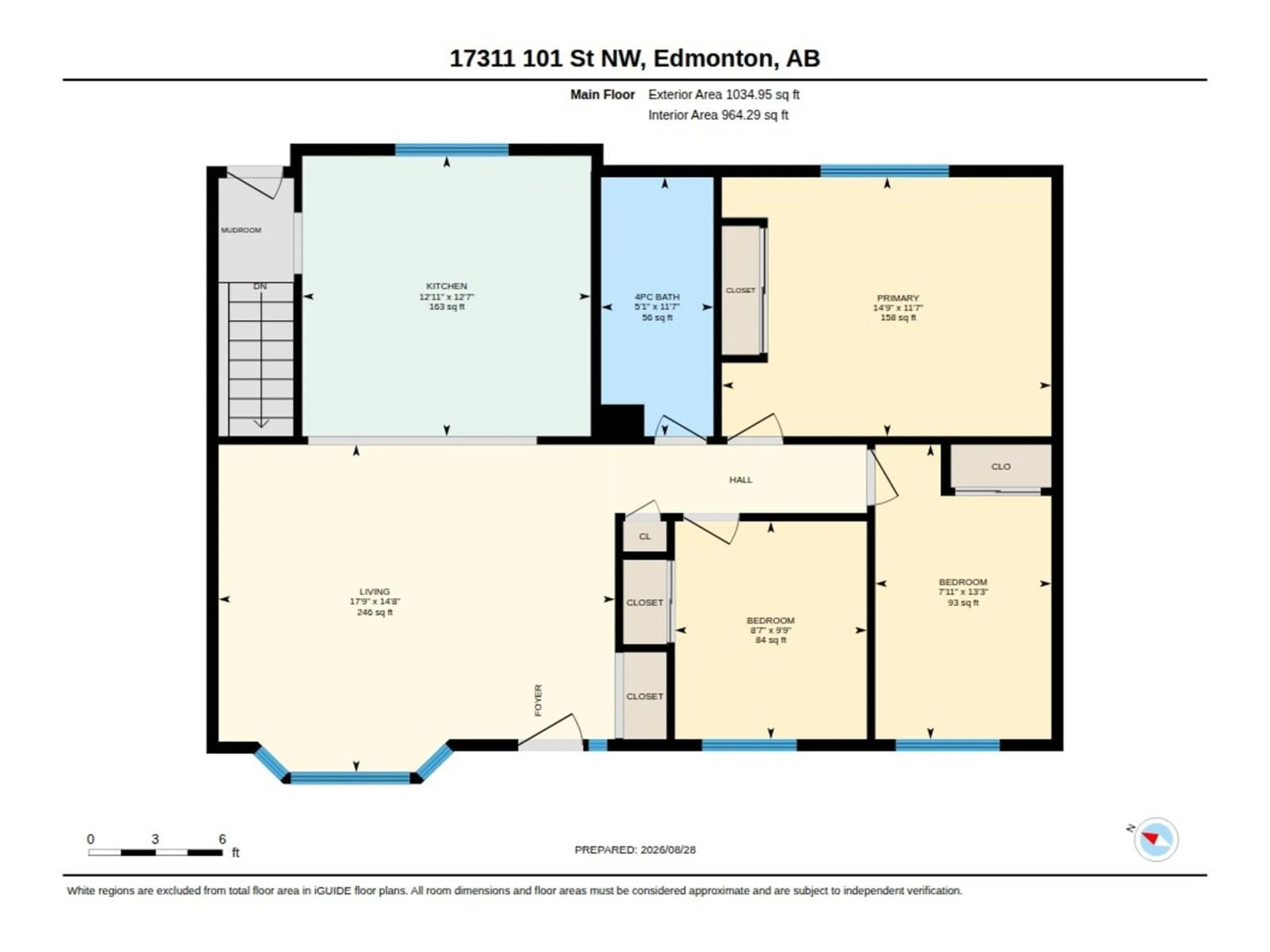 Floor plan for 17311 101 ST, Edmonton Alberta T5X4B6