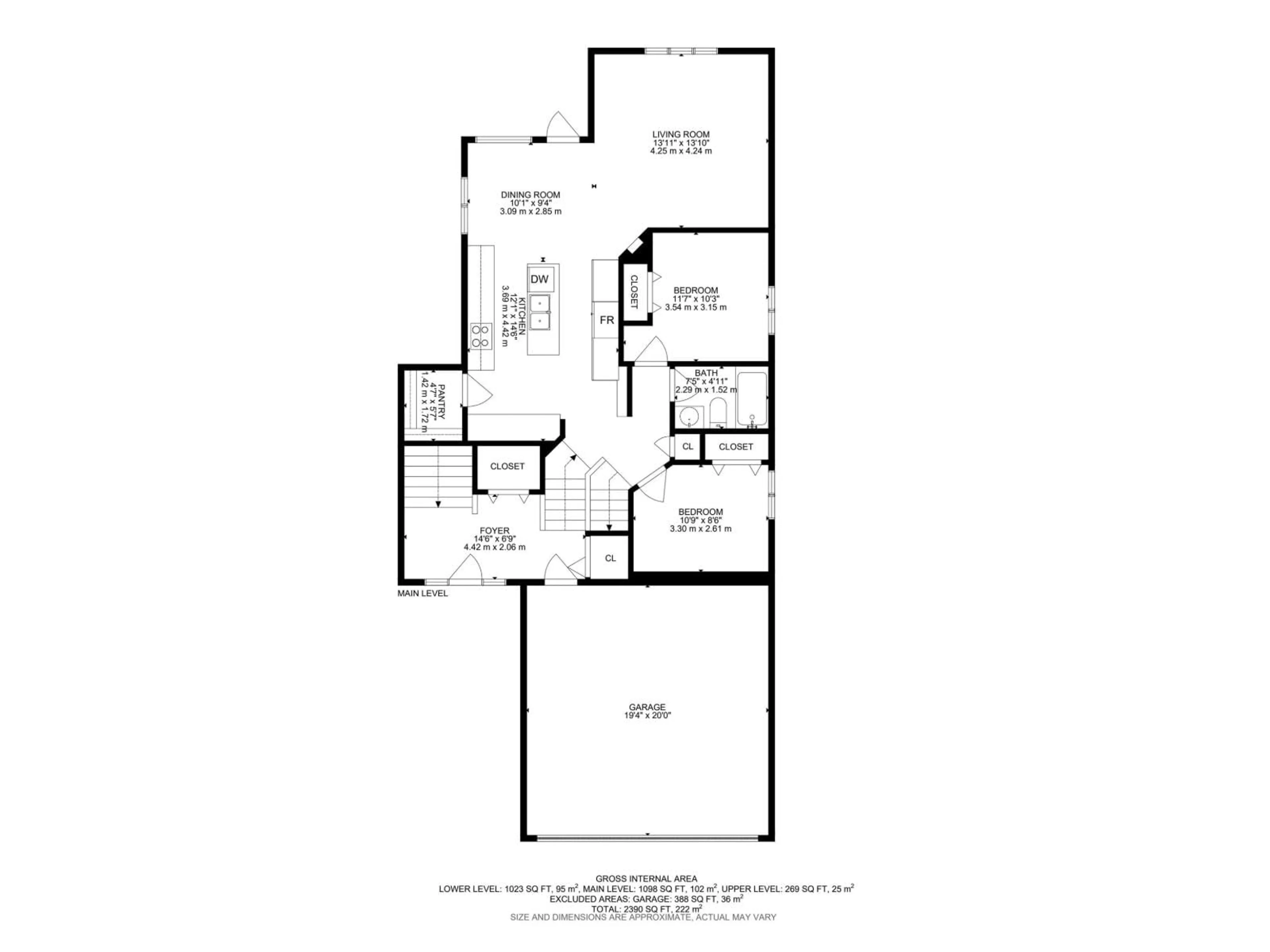 Floor plan for 64 ORCHID CR, Sherwood Park Alberta T8H2E4