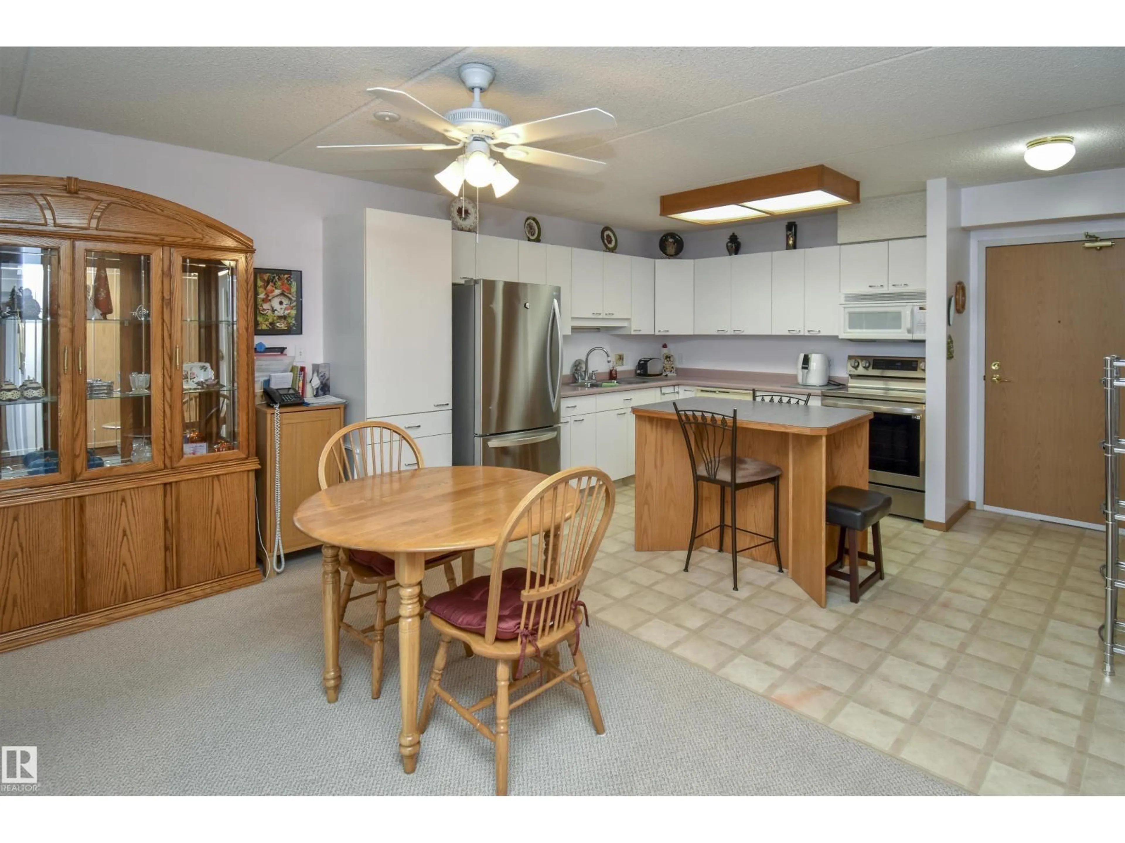 Open concept kitchen, ceramic/tile floor for 306 - 112 CHURCH RD, Spruce Grove Alberta T7X3X1