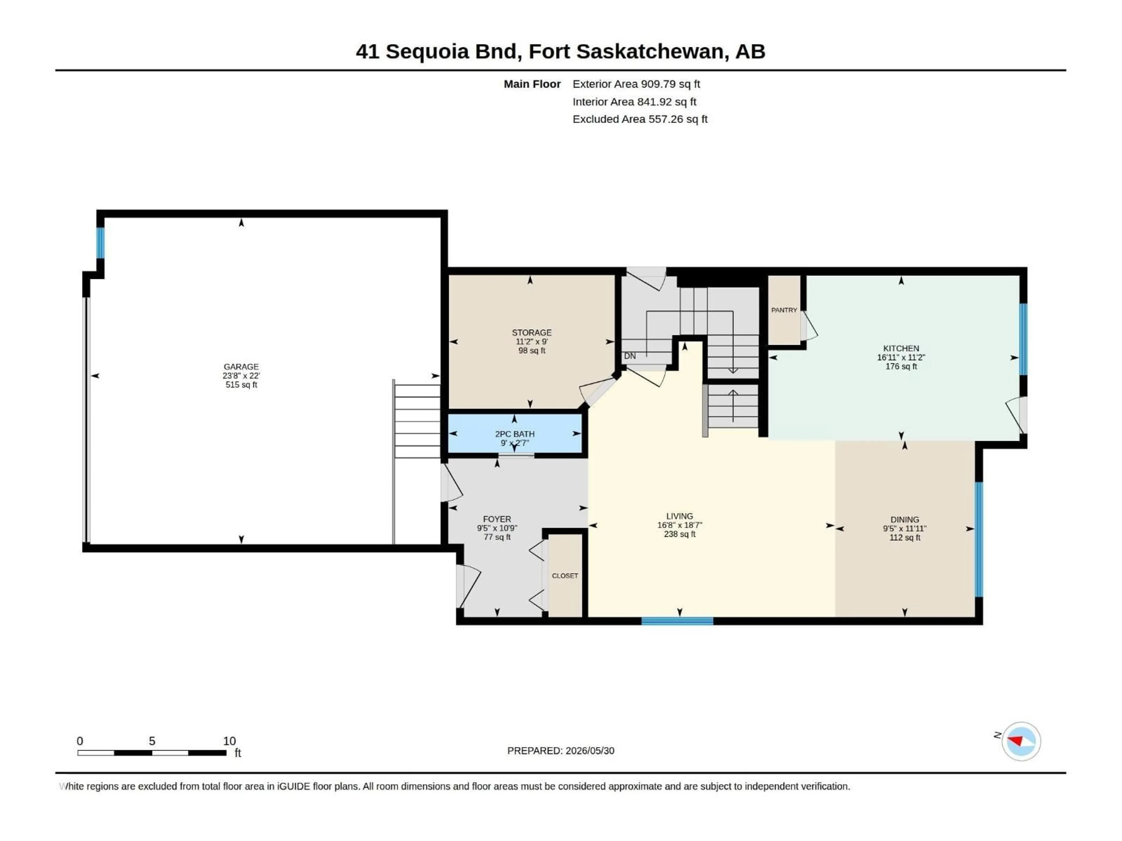 Floor plan for 41 SEQUOIA BEND, Fort Saskatchewan Alberta T8L0J2