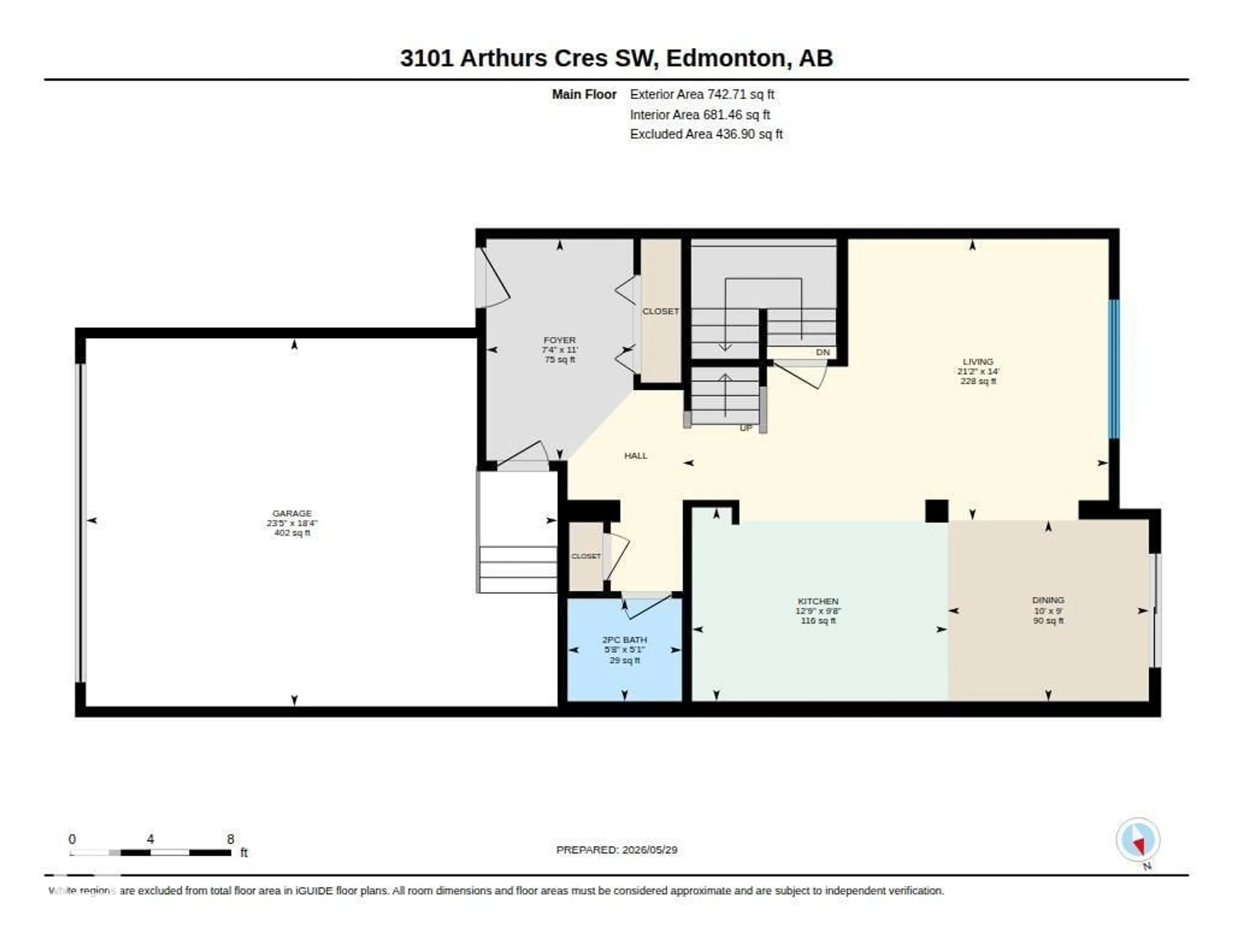 Floor plan for 3101 ARTHURS CR, Edmonton Alberta T6W2H7