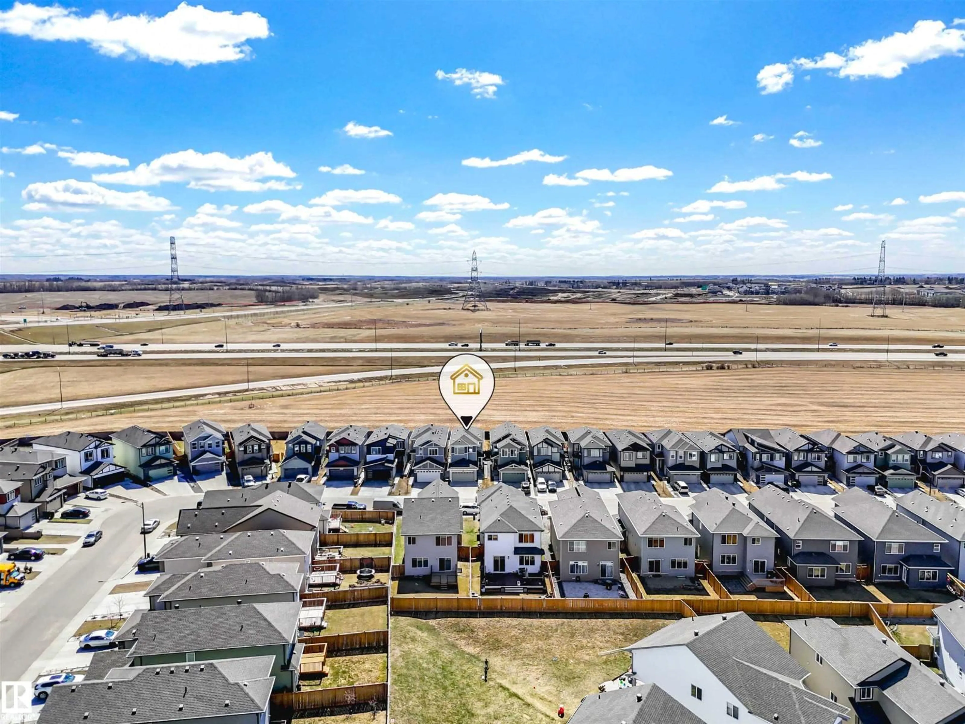 A pic from outside/outdoor area/front of a property/back of a property/a pic from drone, city buildings view from balcony for 2435 12 AV, Edmonton Alberta T6T2M6