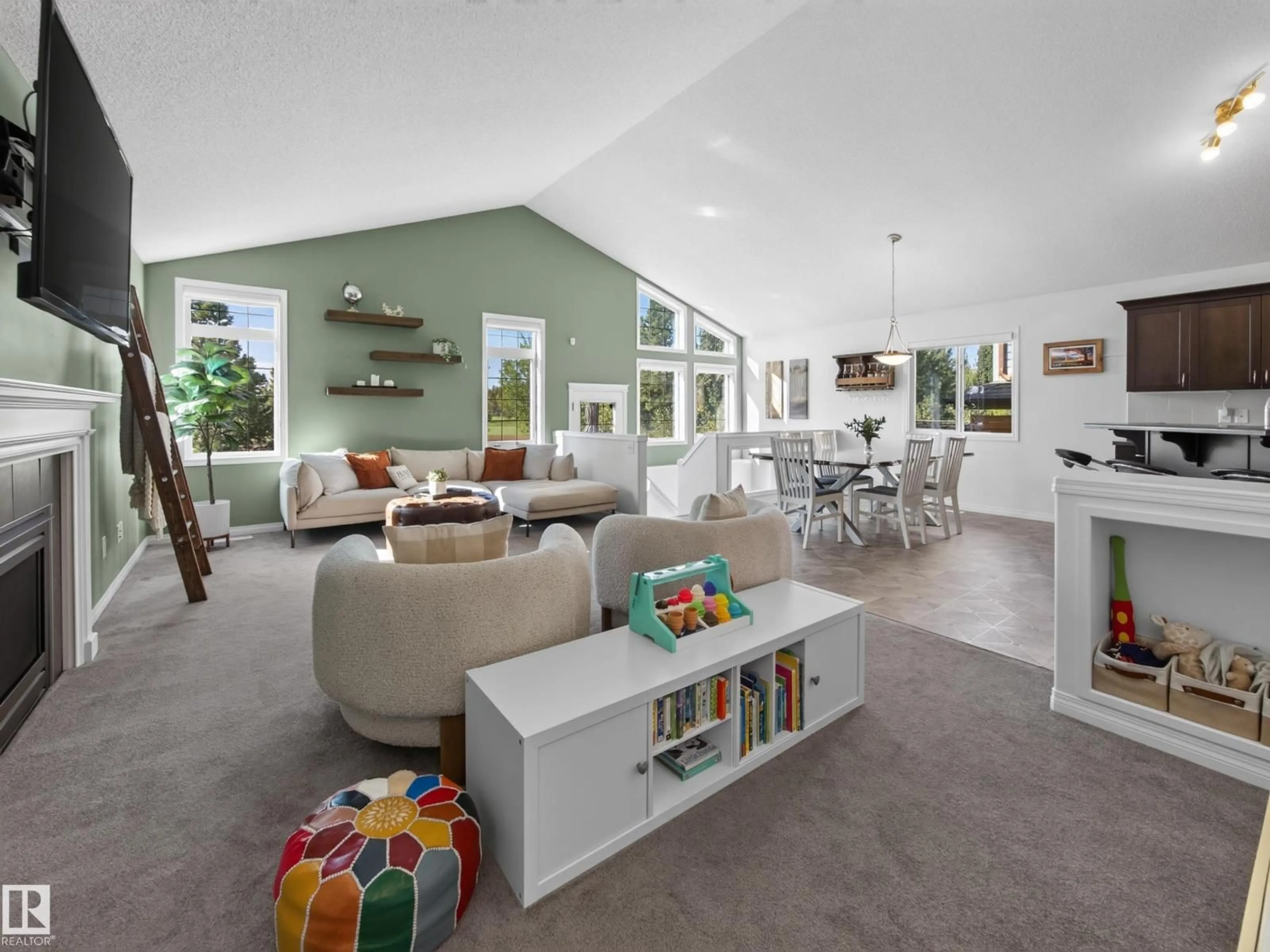 Living room with furniture, unknown for NW - 21315 58 AV, Edmonton Alberta T6M0H4